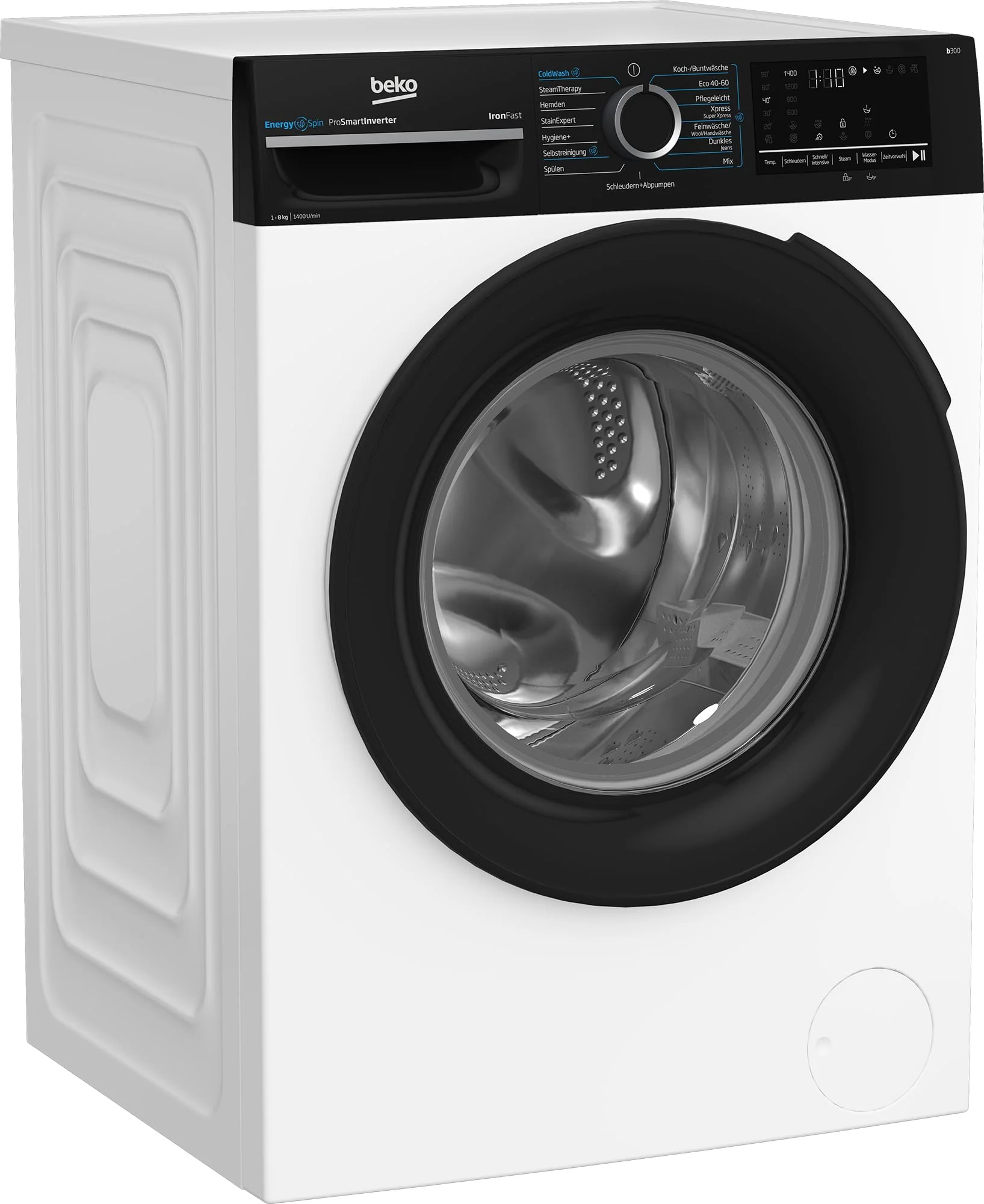 Beko BM3WFU4841W Waschvollautomat, Waschmaschine, 8 kg, EnergySpin, Schleuderwahl 1400 U/min, Dampffunktion, allergikergeeignet, Nachlegefunktion, AquaWave Schontrommel, Weiß - Image 5