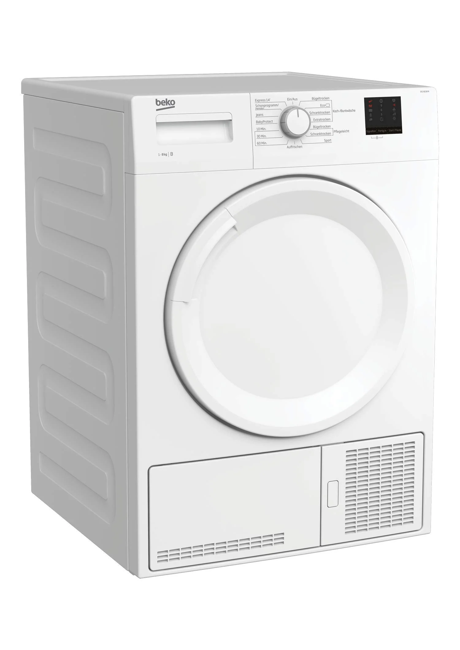 Beko DCU 8230 N b100 Kondenstrockner / 15 Programme / FlexySense - Elektronische Feuchtemessung / 8 kg Beladungskapazität / Kindersicherung / Expressprogramm - Image 2