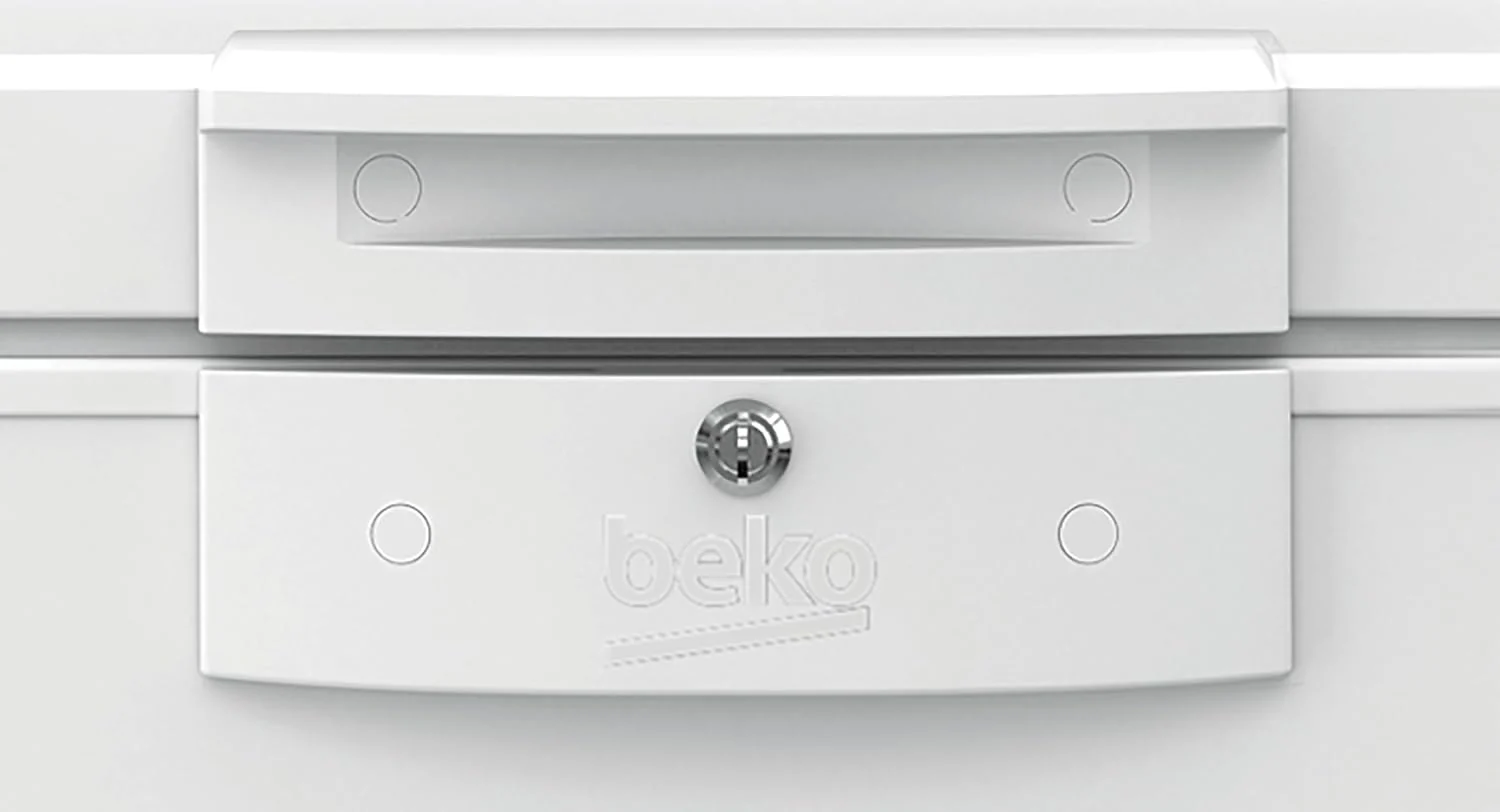 Beko HSM46740 Gefriertruhe groß, 451 l Nutzvolumen, 3 Gefrierkörbe, Temperaturalarm, abschließbar, Innenbeleuchtung, 36 db(A), Weiß - Image 6