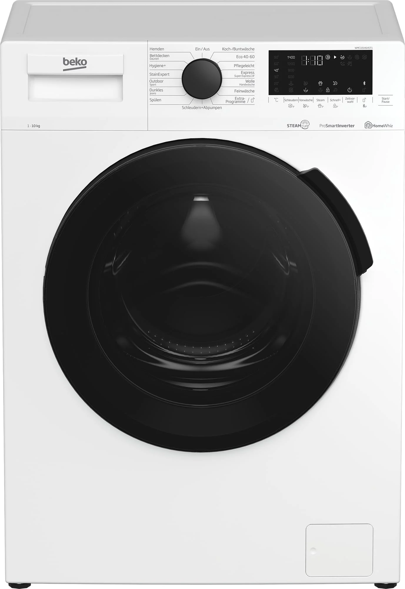 Beko WMC101464ST1 Waschvollautomat, Waschmaschine, 10kg, 1400 U/min, SteamCure Dampffunktion, allergikergeeignet, Express-Funktion, StainExpert, ProSmart Inverter Motor, Bluetooth, Weiß - Image 6
