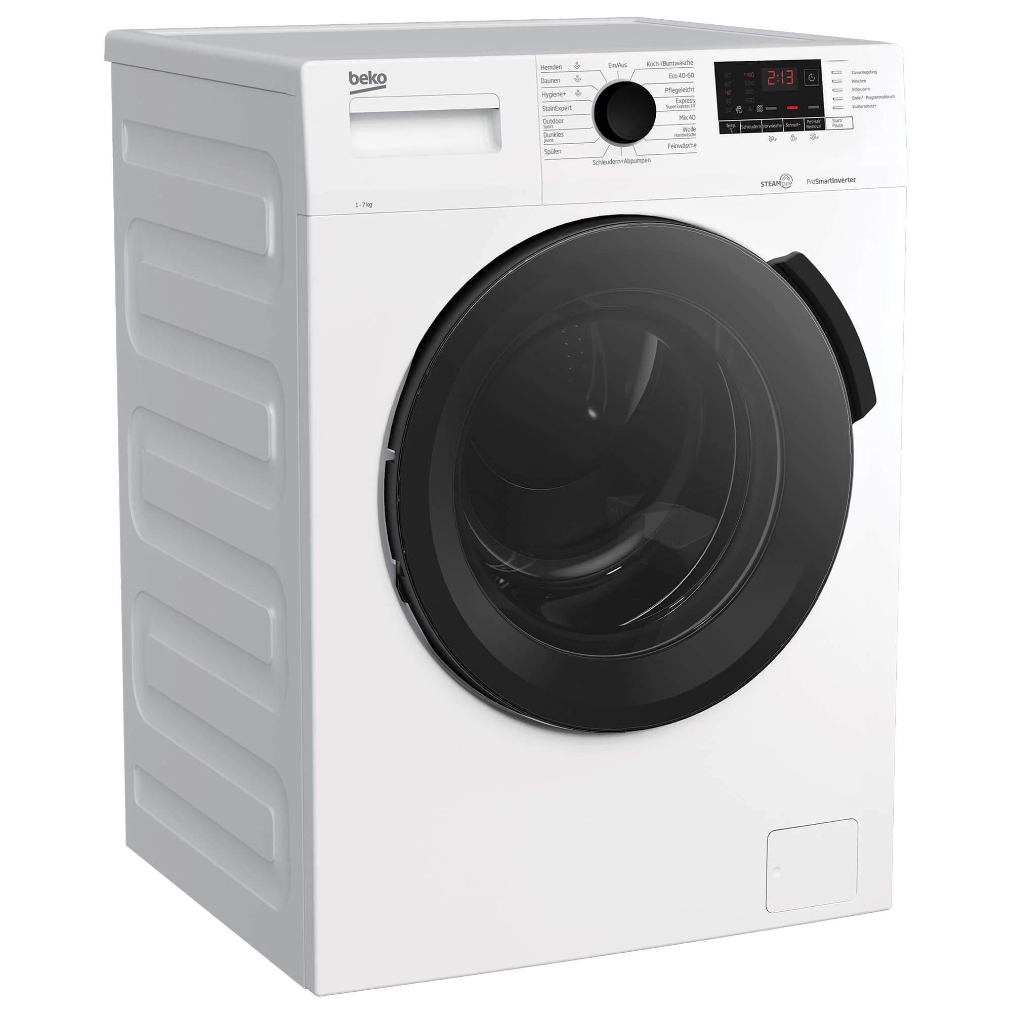 Beko WMC71464ST1 Waschvollautomat, Waschmaschine, 7kg, 1400 U/min, SteamCure Dampffunktion, allergikergeeignet, Express-Funktion, StainExpert, ProSmart Inverter Motor, nur 49 cm tief, Weiß - Image 3