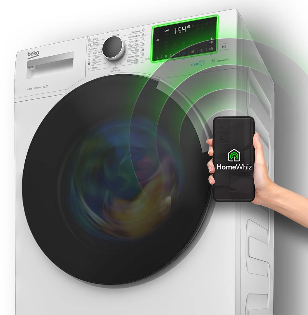 Beko WMC71464ST1 Waschvollautomat, Waschmaschine, 7kg, 1400 U/min, SteamCure Dampffunktion, allergikergeeignet, Express-Funktion, StainExpert, ProSmart Inverter Motor, nur 49 cm tief, Weiß - Image 6