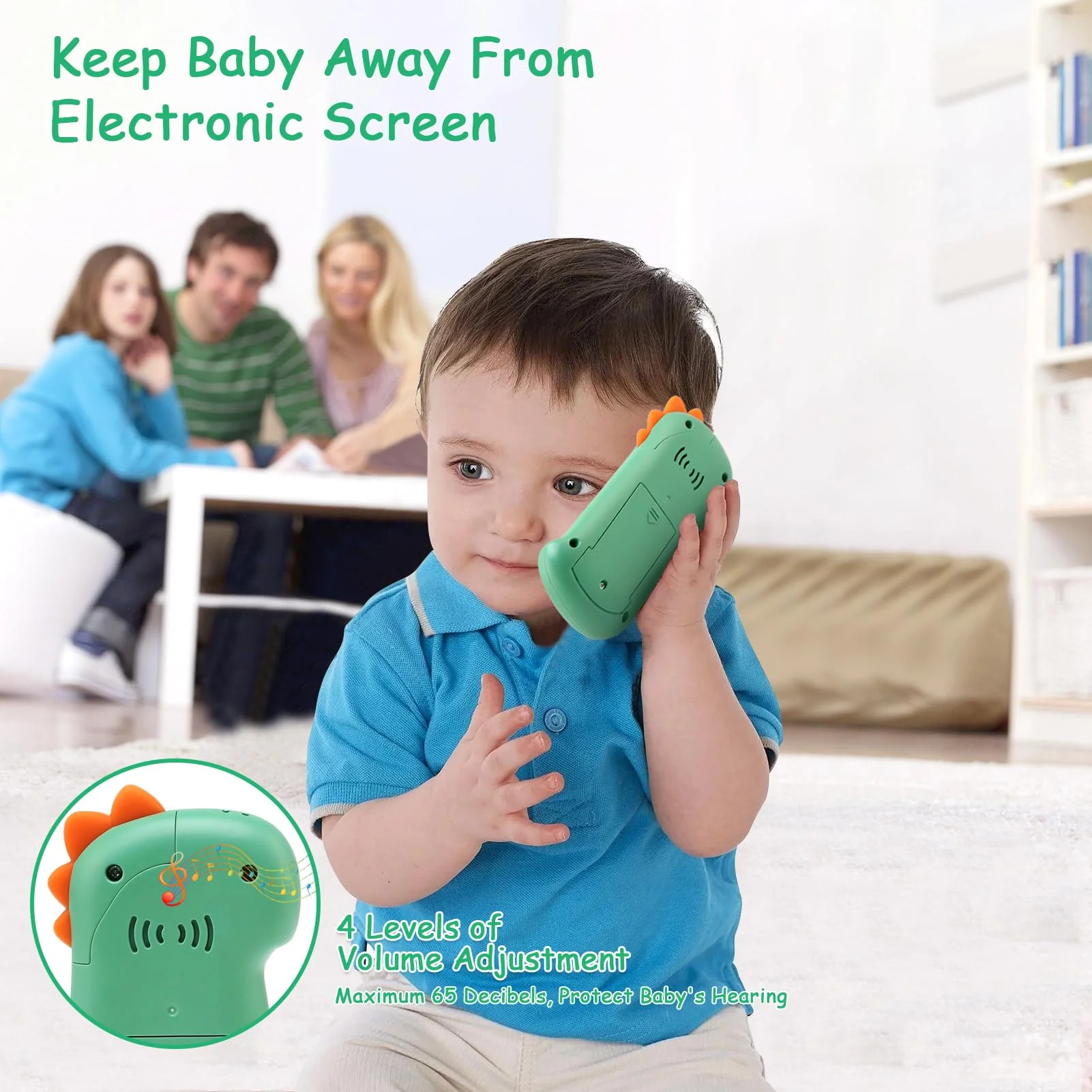 BelleStyle Baby Telefon Spielzeug, Baby Handy Spielzeug ab 1 Jahr, Musikspielzeug Spielzeughandy mit Musik Spaß Sound Smartphone Spielzeug Geschenk für Baby Kinder Jungen Mädchen 6 9 12 18 Monate - Image 5