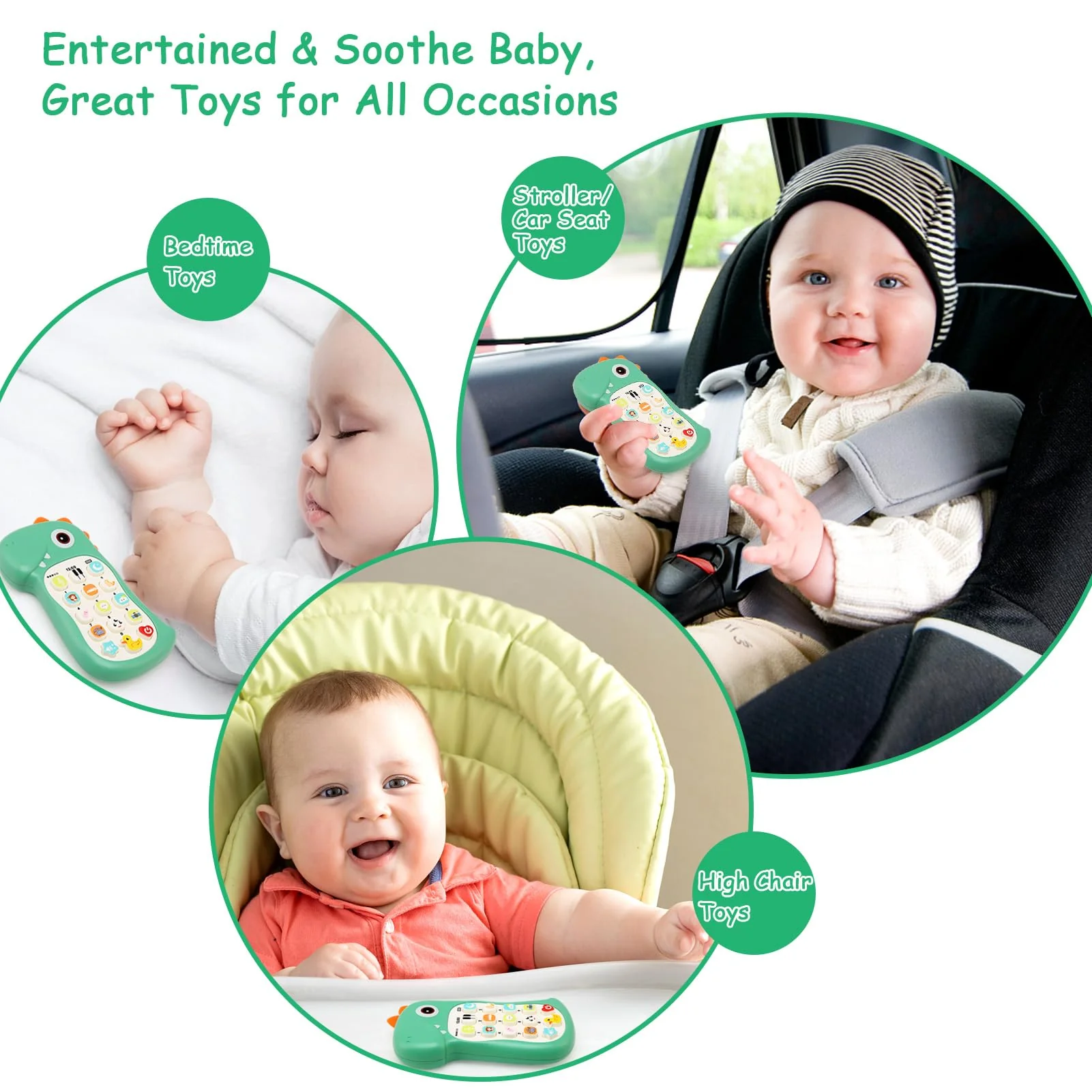 BelleStyle Baby Telefon Spielzeug, Baby Handy Spielzeug ab 1 Jahr, Musikspielzeug Spielzeughandy mit Musik Spaß Sound Smartphone Spielzeug Geschenk für Baby Kinder Jungen Mädchen 6 9 12 18 Monate - Image 6