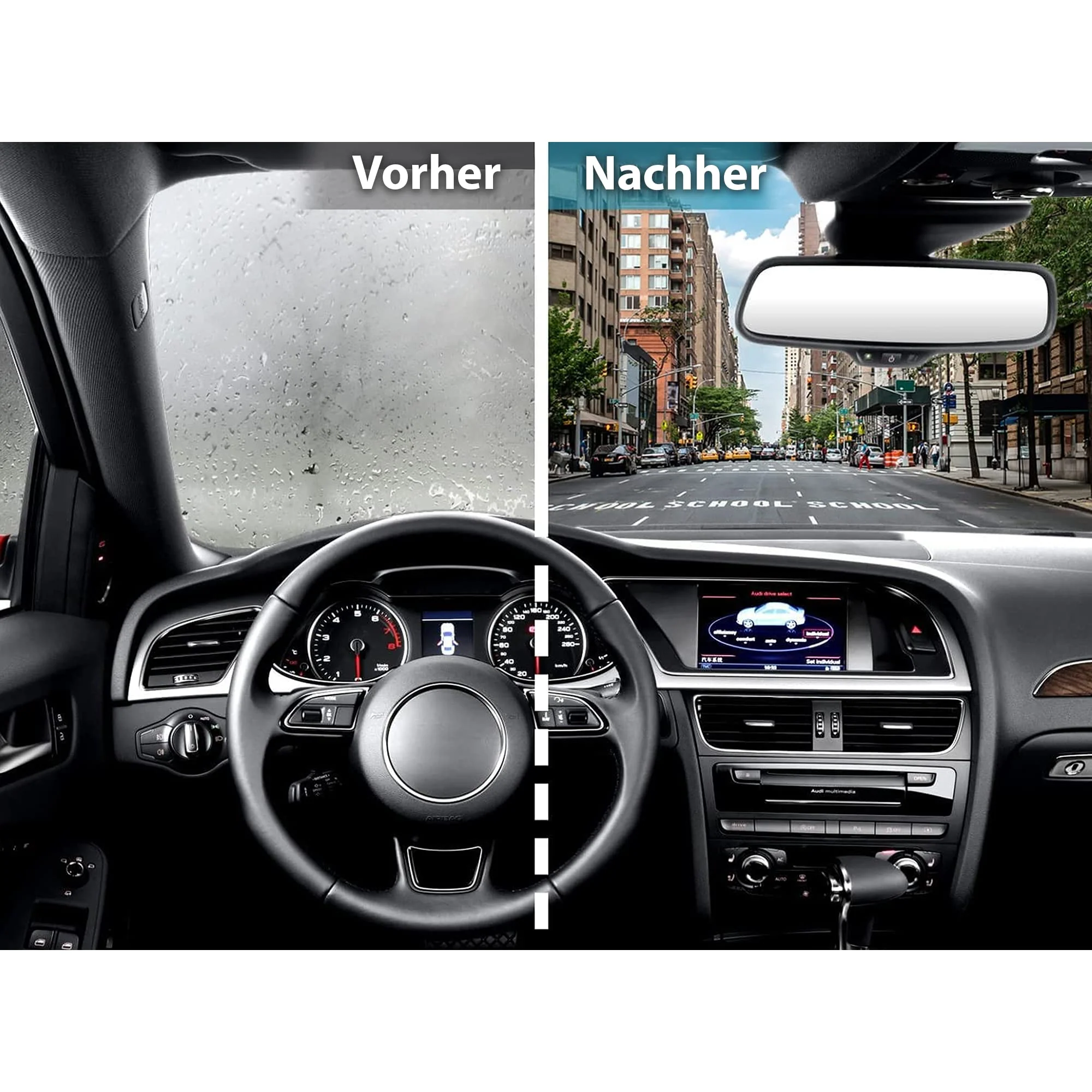 Belmalia 2X Fensterabzieher, Duschabzieher, Silikon Abziehlippe für Spiegel, Fenster und Flächen in Küche, Bad, Auto | Handlicher Rakel für Folien, Keine Kratzer | Silikonwischer Set - Image 7