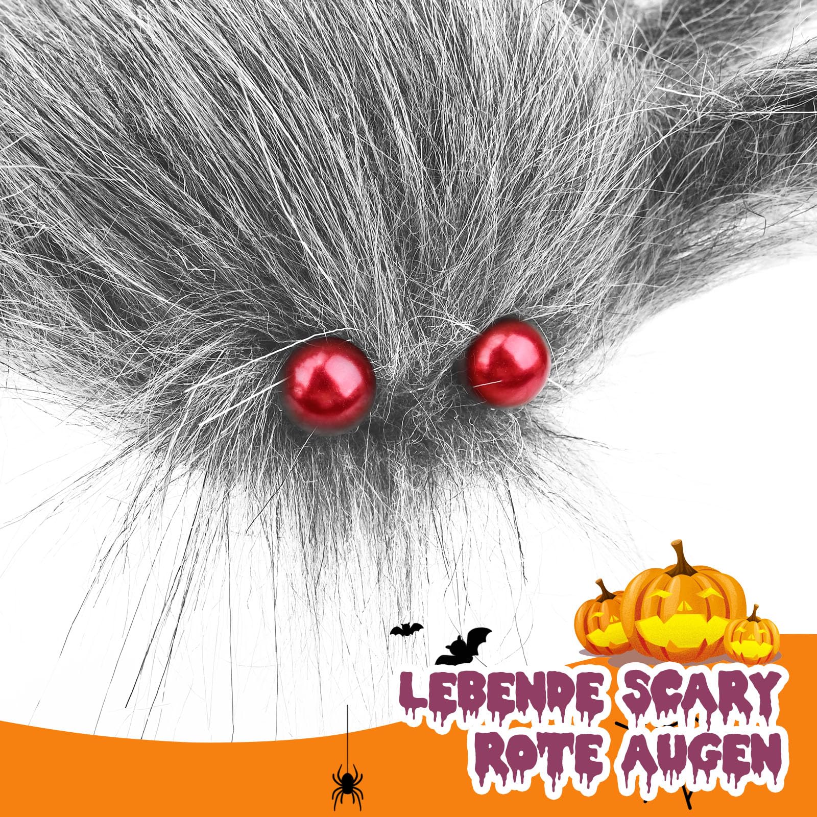 benpen Halloween Deko Outdoor Spinne Set,Riesenspinne Dehnbare Spinnennetze für Innen/Außen, Garten,Tür Fenster Kamin Häuser Spukhaus&Partyzubehör-Schaurige Atmosphäre für Ihre Feier - Image 7