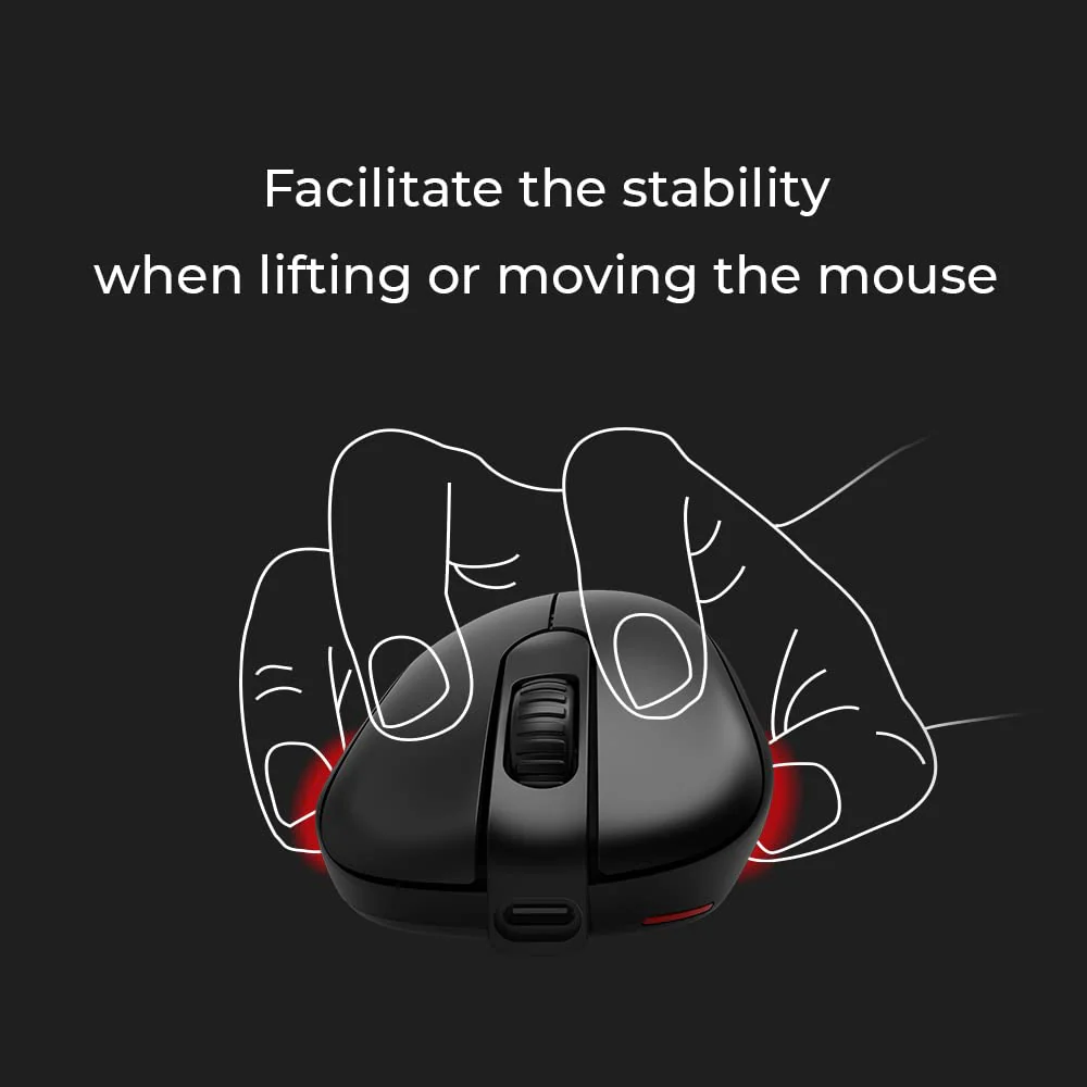 BenQ - Zowie EC2-CW Kabellose Ergonomische Esports Gaming Maus, Verbesserter Empfänger, Mausrad mit 24 Stufen, Ohne Treiber, Mittlere Größe, Schwarz - Image 3