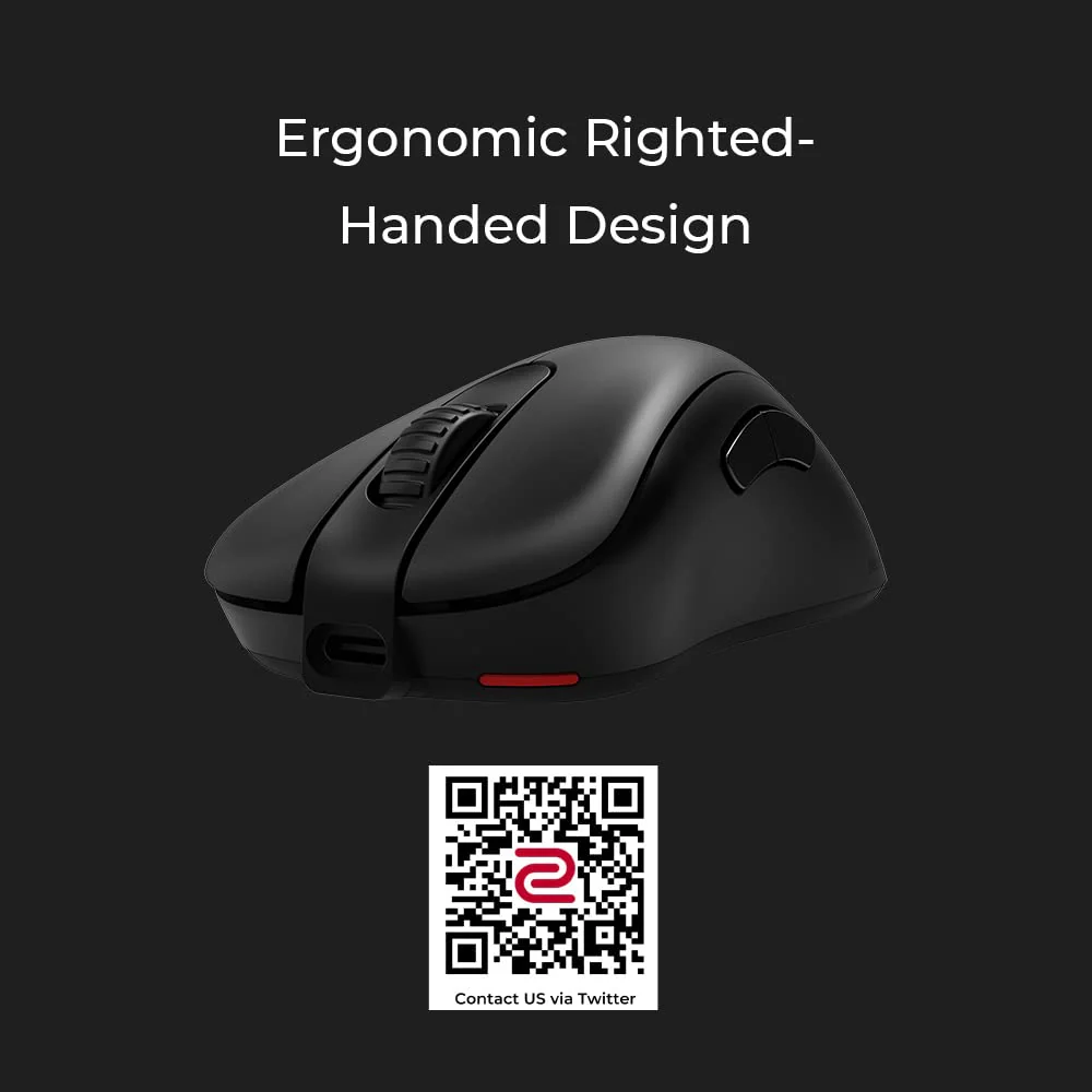 BenQ - Zowie EC2-CW Kabellose Ergonomische Esports Gaming Maus, Verbesserter Empfänger, Mausrad mit 24 Stufen, Ohne Treiber, Mittlere Größe, Schwarz - Image 7