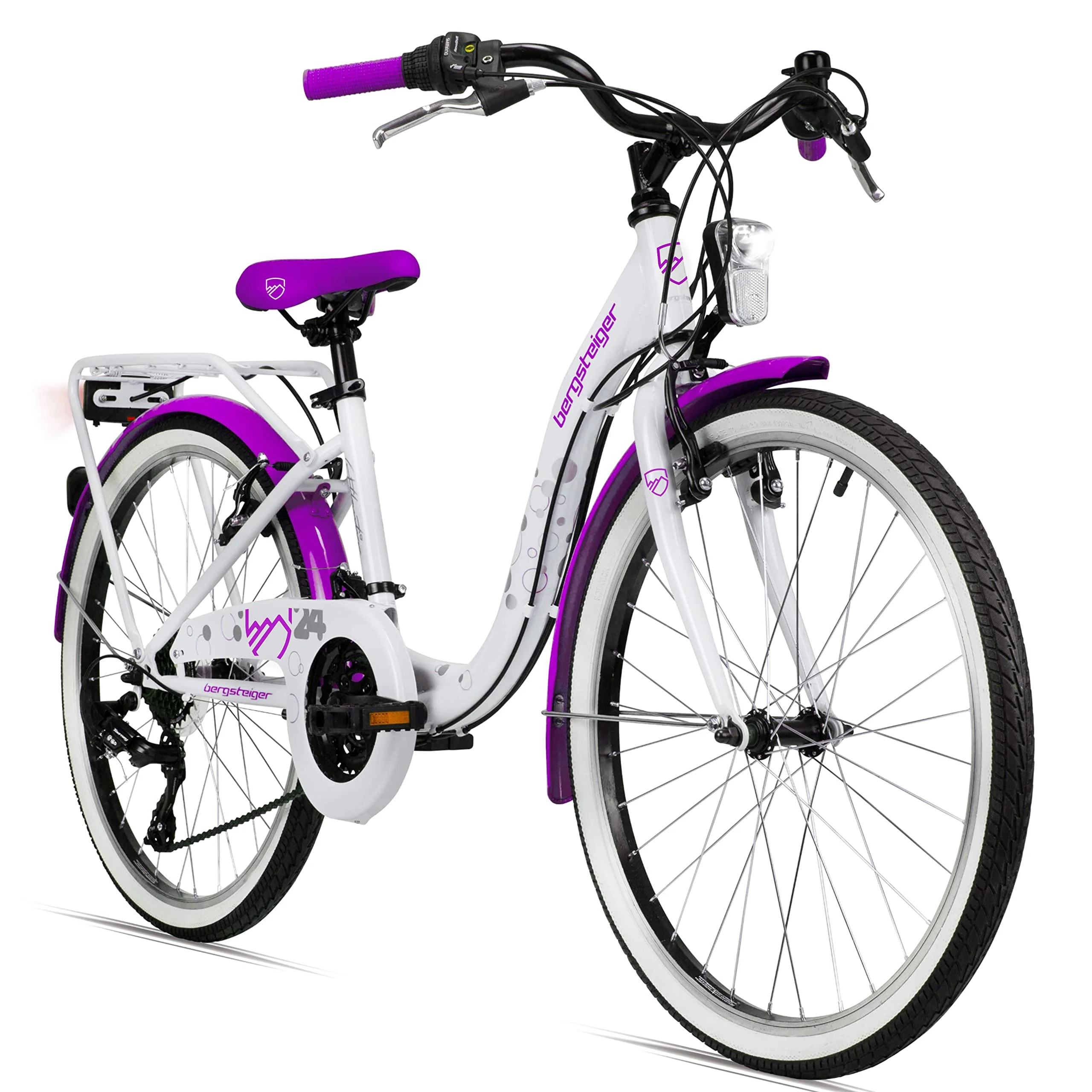 Bergsteiger Atlantis 20, 24 Zoll Kinderfahrrad, geeignet für 6,7, 8, 9, 10, 11 Jahre, StVZO, Shimano Schaltung, Mädchen-Fahrrad mit Dynamo-Licht - Image 3