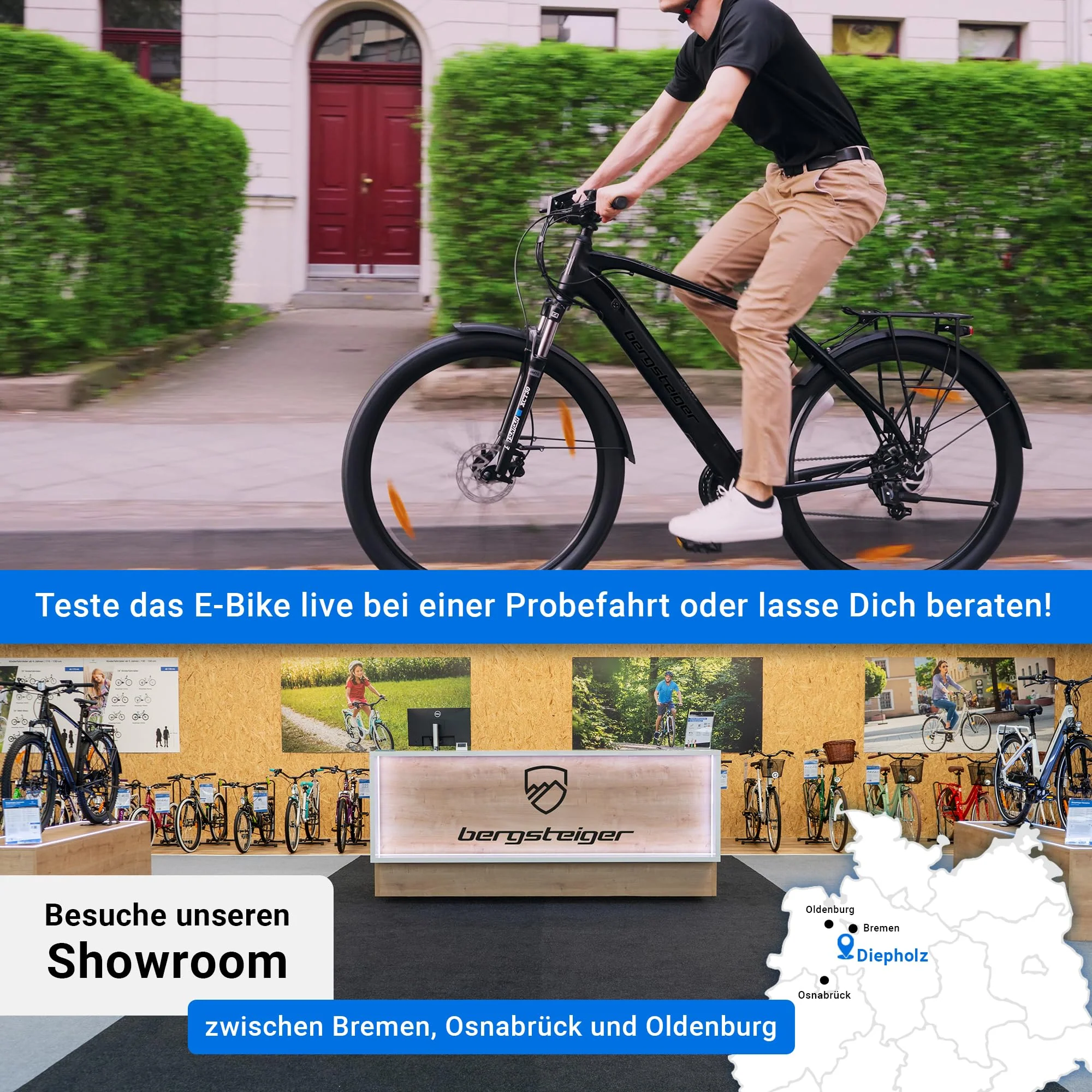 Bergsteiger Cannock 27,5 Zoll E-Bike mit 250 Watt Motor, Hydraulikbremsen, Aluminium Ebike Mountainbike Herren & Damen, Farbdisplay, Elektrofahrrad mit 24 Gang-Schaltung - Image 9