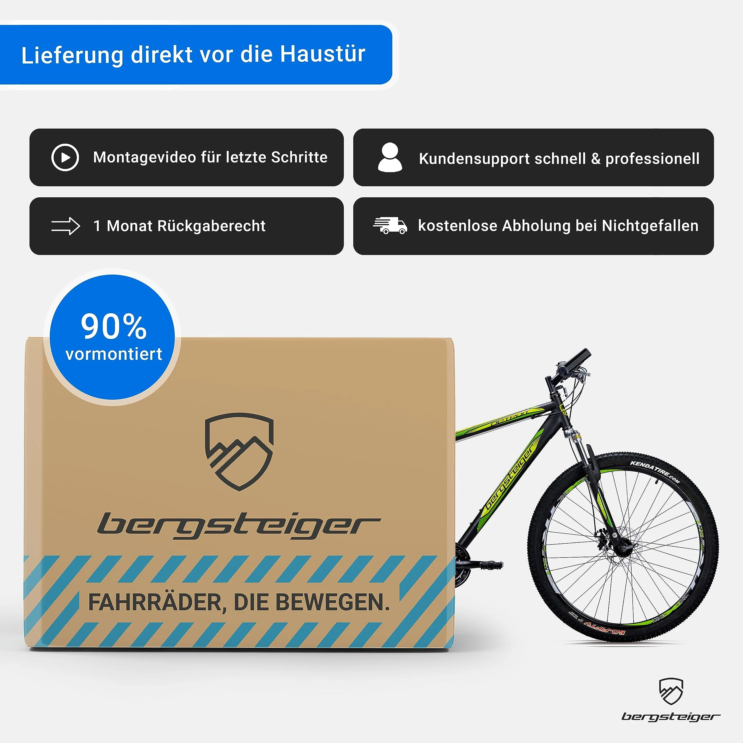Bergsteiger Detroit 29 Zoll Mountainbike, geeignet ab 170 cm, Scheibenbremse, Shimano 21 Gang-Schaltung, Gabel-Federung mit Lockout-Funktion, Jungen-Fahrrad & Herren-Fahrrad - Image 5