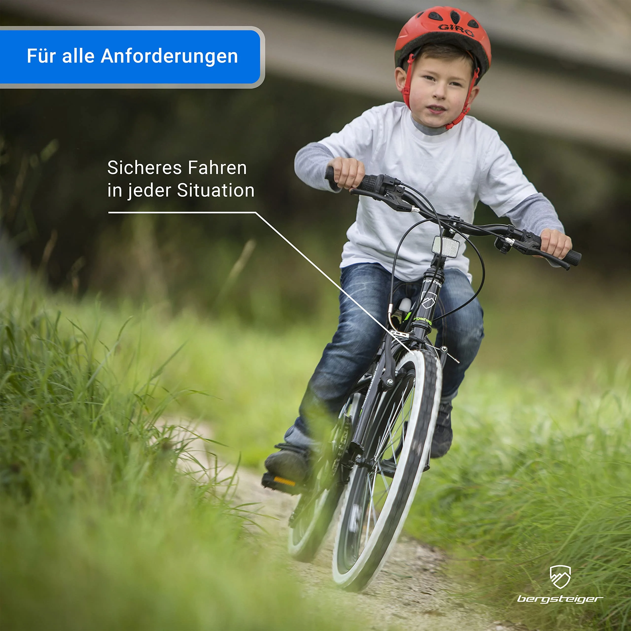 Bergsteiger Kansas 20, 24 Zoll Kinderfahrrad, geeignet für 6, 7, 8, 9, 10, 11 Jahre, Shimano 6 Gang-Schaltung, Mountainbike mit Weißwandbereifung, Jungen-Fahrrad, Mädchen-Fahrrad - Image 3
