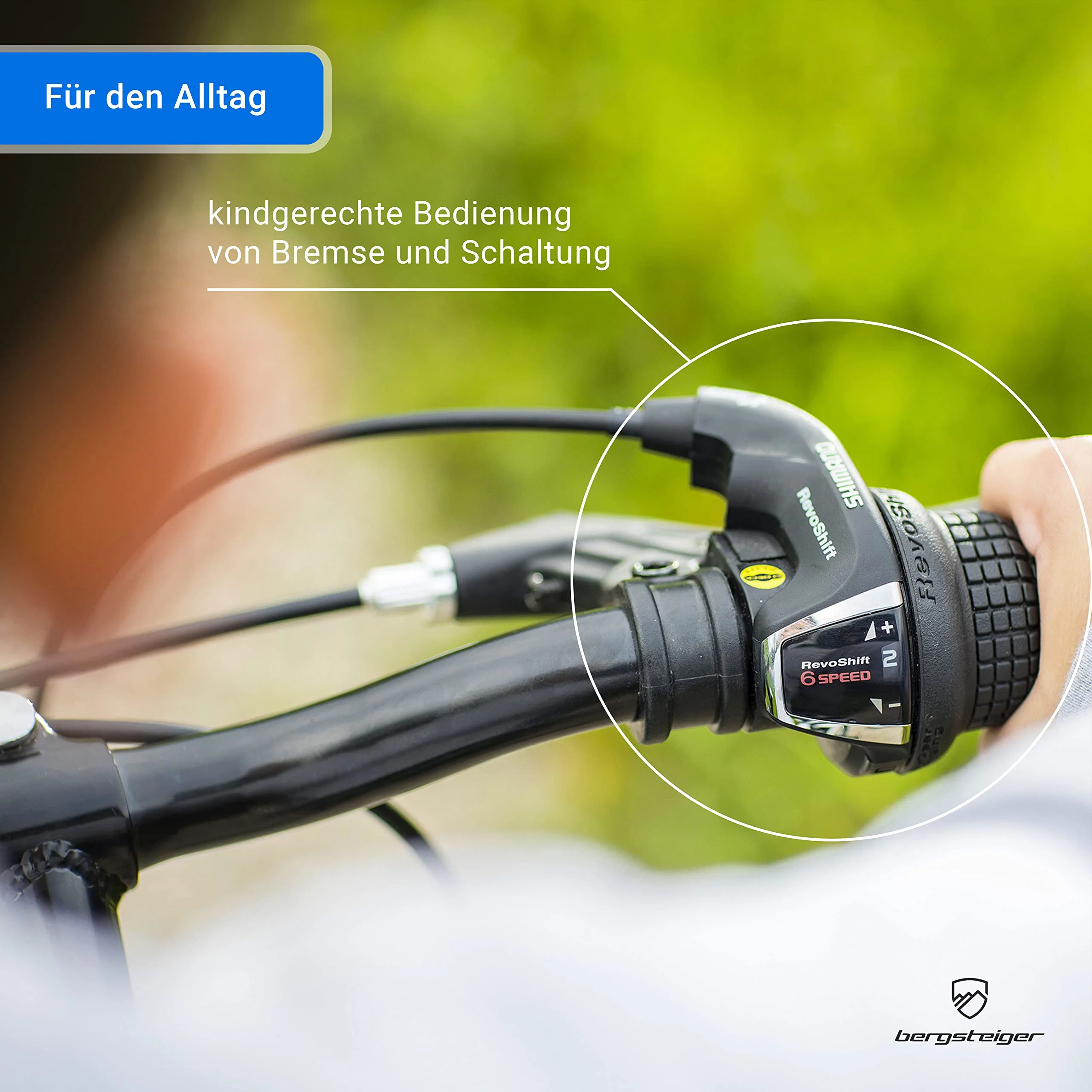 Bergsteiger Kansas 20, 24 Zoll Kinderfahrrad, geeignet für 6, 7, 8, 9, 10, 11 Jahre, Shimano 6 Gang-Schaltung, Mountainbike mit Weißwandbereifung, Jungen-Fahrrad, Mädchen-Fahrrad - Image 5