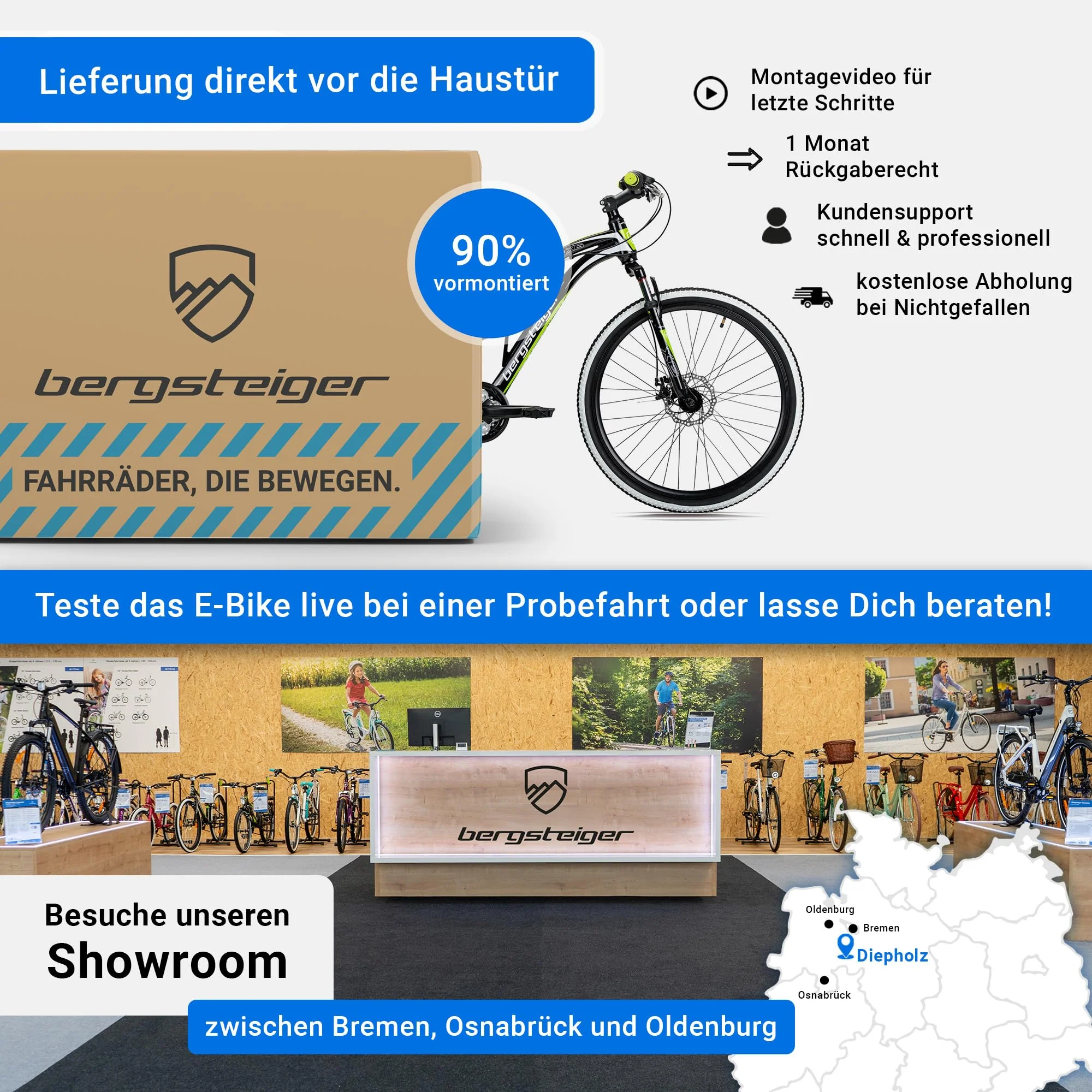 Bergsteiger Kodiak 26 Zoll, 29 Zoll Mountainbike, Scheibenbremse, Shimano 21 Gang-Schaltung, Vollfederung, Fully MTB für Jungen, Mädchen, Damen & Herren - Image 3