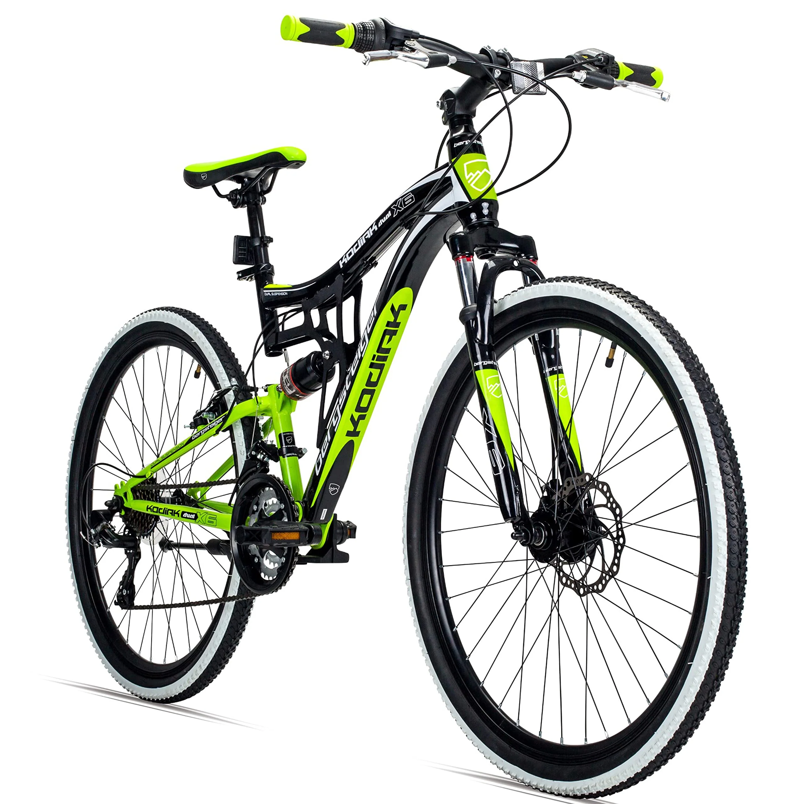 Bergsteiger Kodiak 26 Zoll, 29 Zoll Mountainbike, Scheibenbremse, Shimano 21 Gang-Schaltung, Vollfederung, Fully MTB für Jungen, Mädchen, Damen & Herren - Image 6