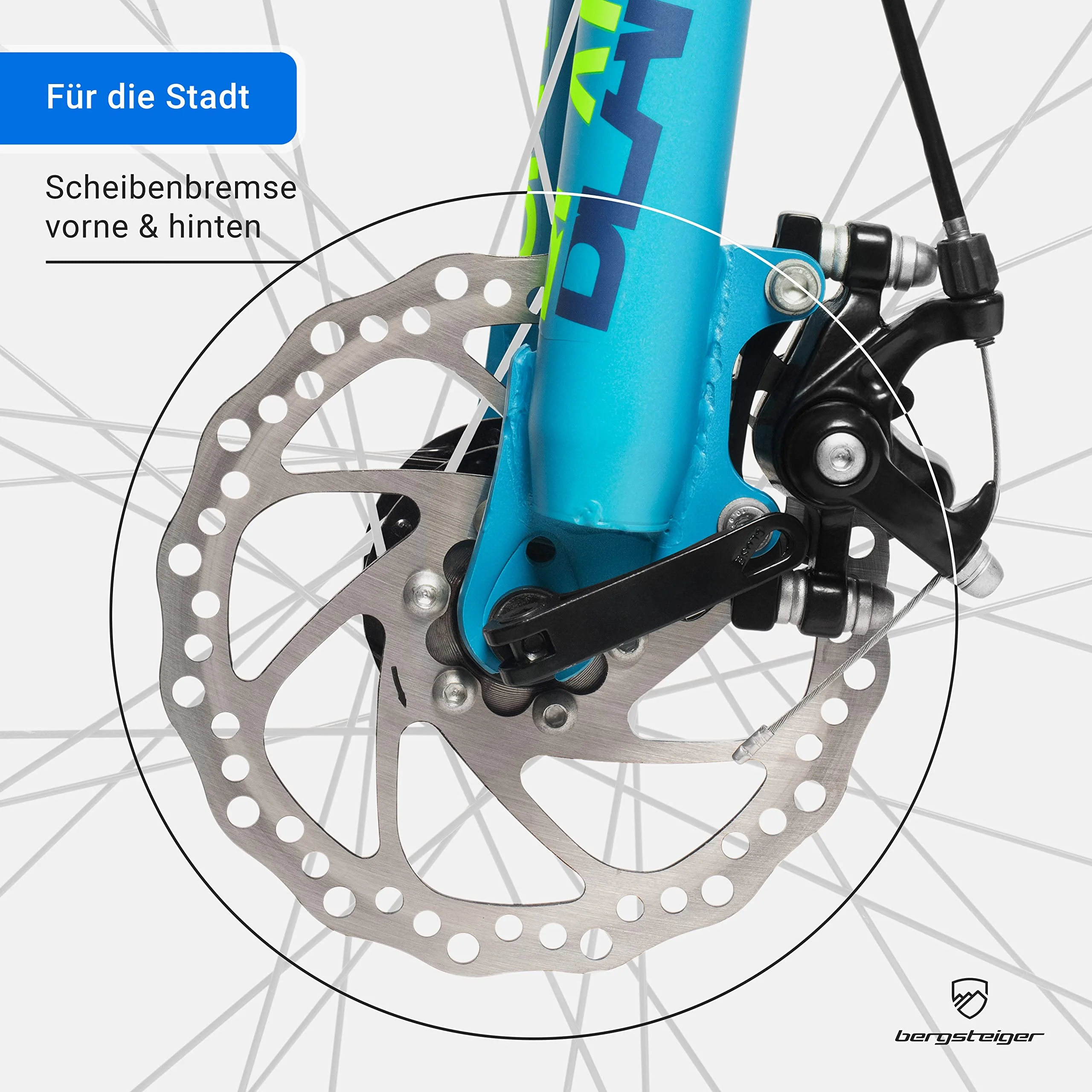 Bergsteiger Makalu 26, 29 Zoll Mountainbike Aluminium, geeignet ab 150 cm, Scheibenbremse, 21 Gang-Schaltung, Hardtail, Jungen-Fahrrad & Herren-Fahrrad - Image 6