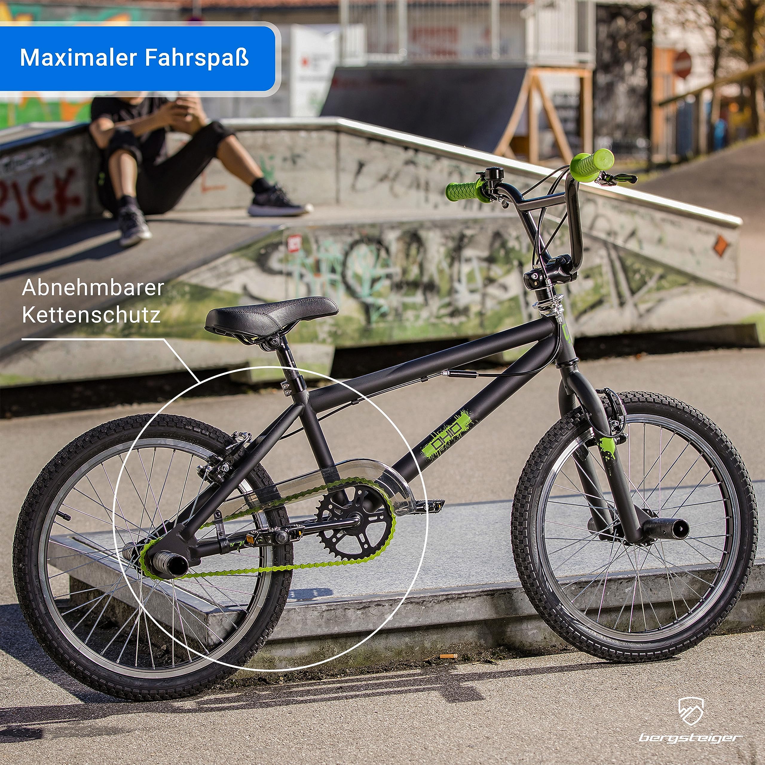 Bergsteiger Ohio 20 Zoll BMX, 360° Rotor-System, Freestyle, 4 Stahl Pegs, Kettenschutz, Freilauf - Image 4