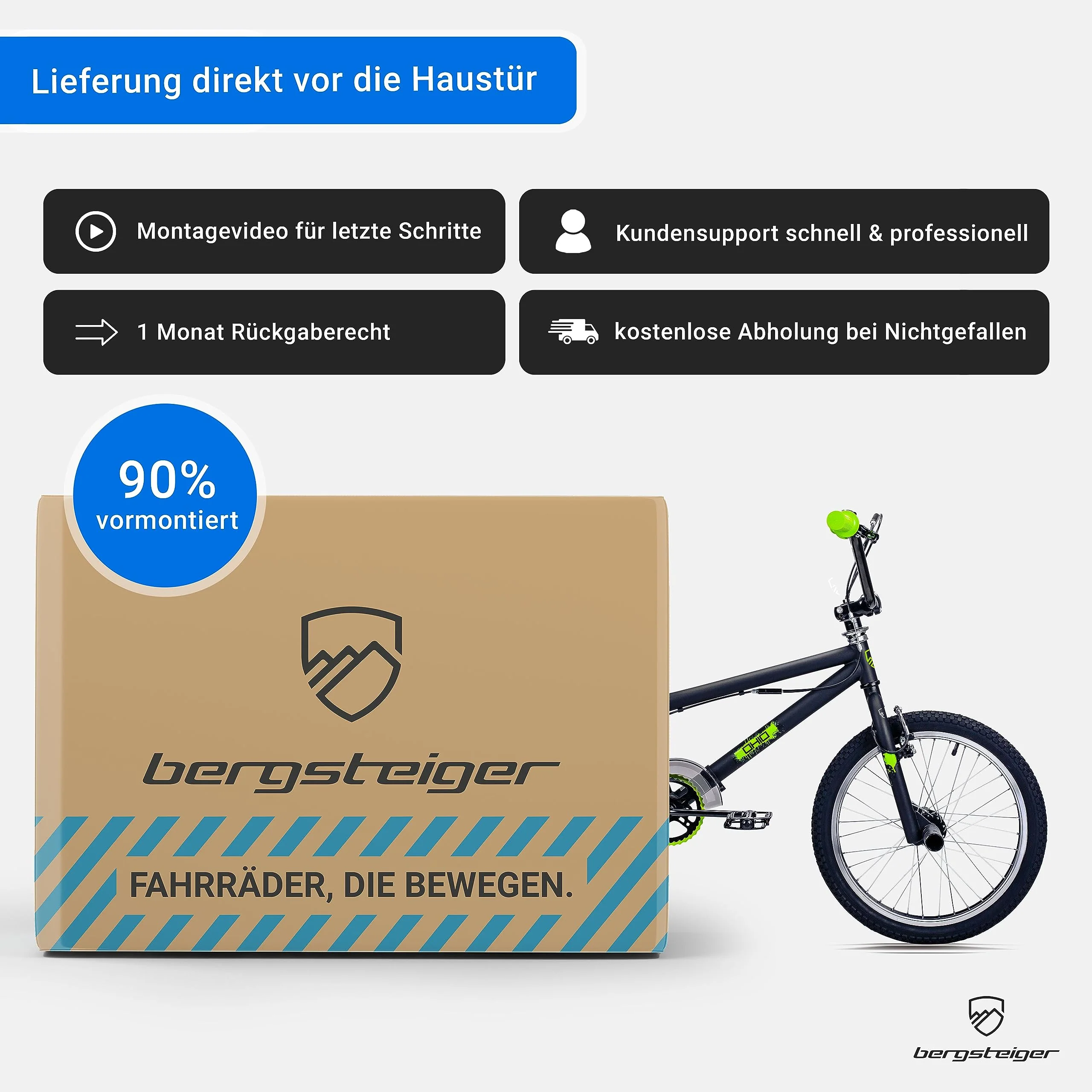 Bergsteiger Ohio 20 Zoll BMX, 360° Rotor-System, Freestyle, 4 Stahl Pegs, Kettenschutz, Freilauf - Image 6