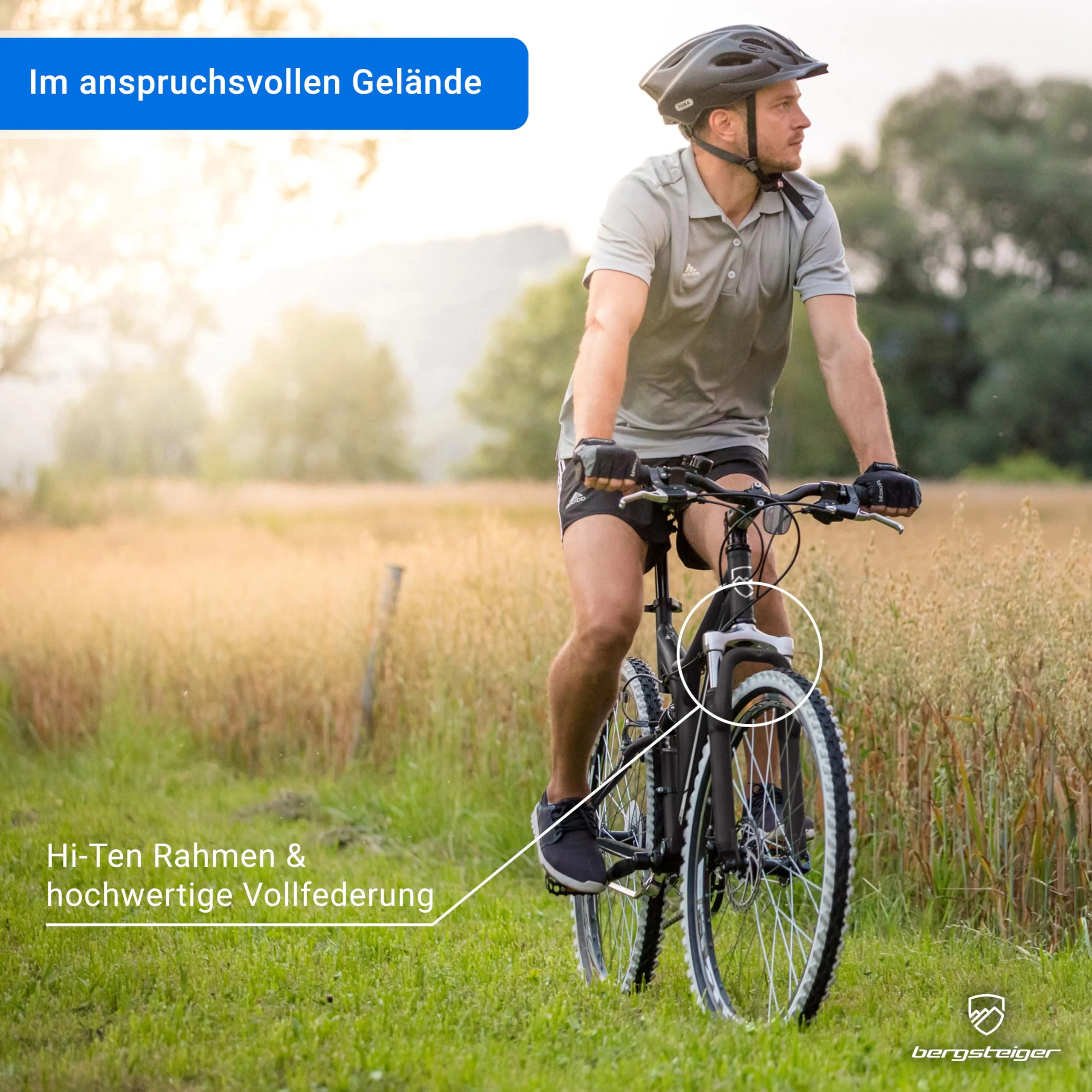 Bergsteiger Phoenix 26 Zoll Mountainbike, geeignet ab 160 cm, Scheibenbremse, Licht, Schutzblech, 21 Gang-Schaltung, Vollfederung - Image 6