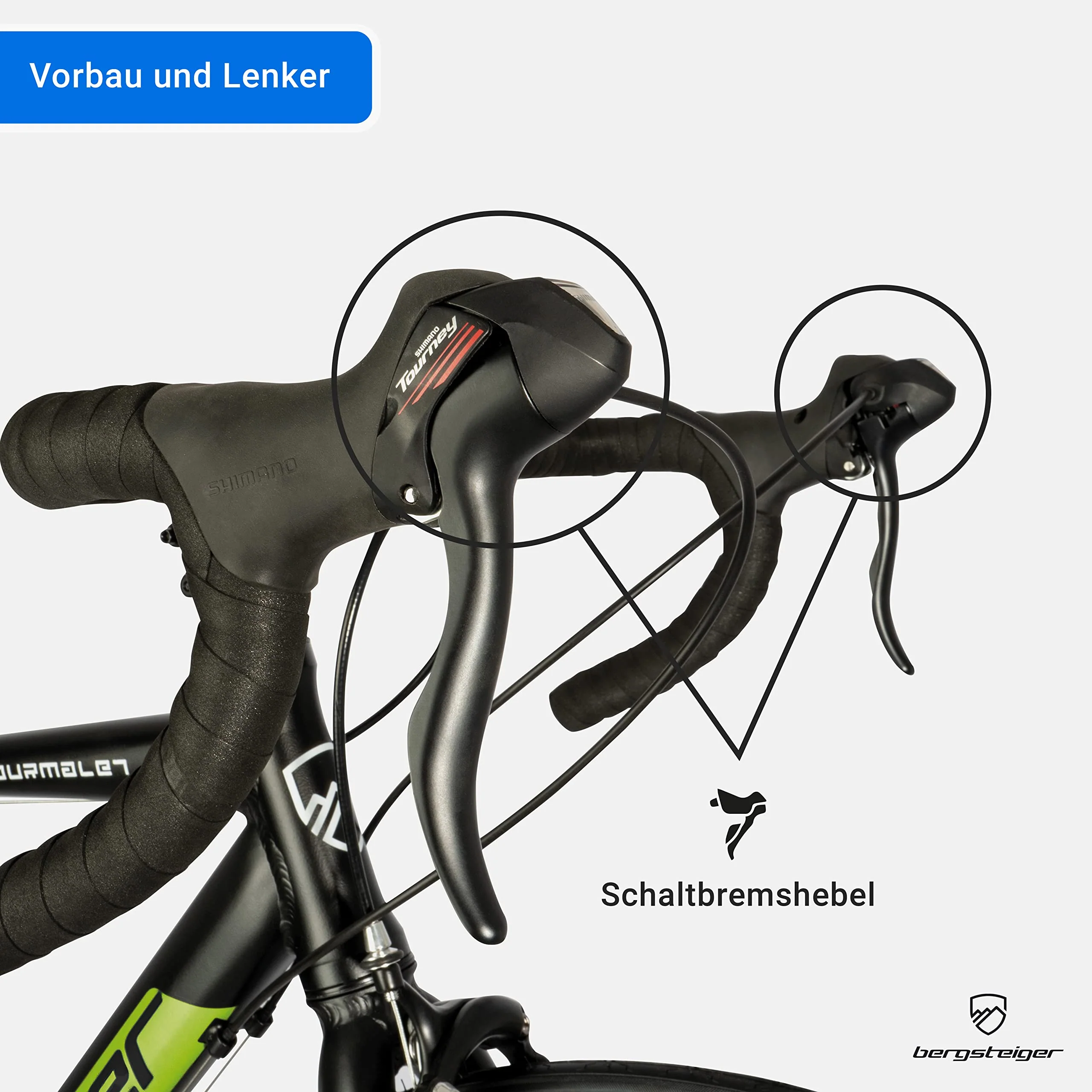Bergsteiger Tourmalet 28 Zoll Rennrad, Aluminium Gravelbike mit Shimano 14 Gang-Schaltung, Gewicht nur 11 kg, Gravel Bike geeignet für Herren & Damen ab 170 cm - Image 3