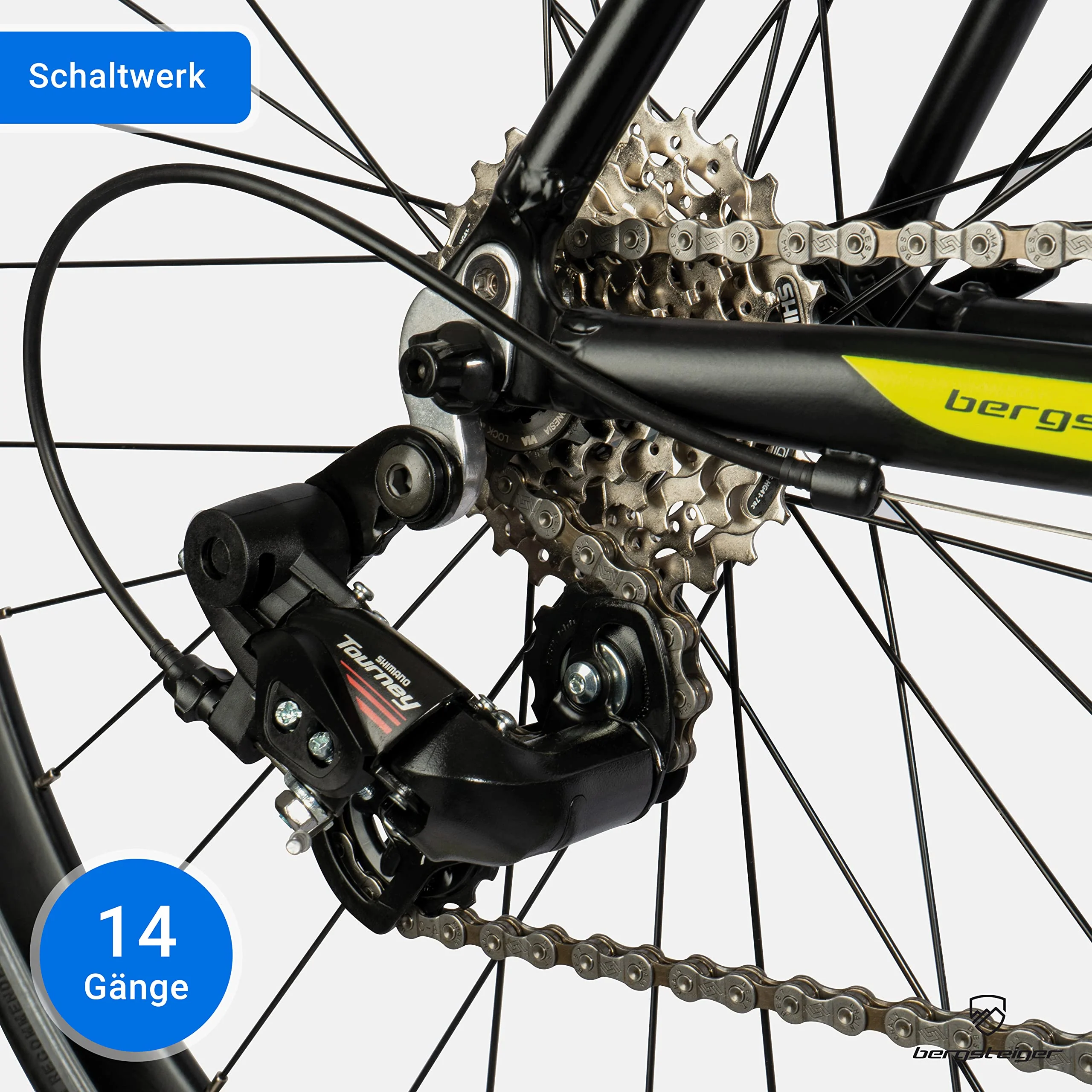Bergsteiger Tourmalet 28 Zoll Rennrad, Aluminium Gravelbike mit Shimano 14 Gang-Schaltung, Gewicht nur 11 kg, Gravel Bike geeignet für Herren & Damen ab 170 cm - Image 5