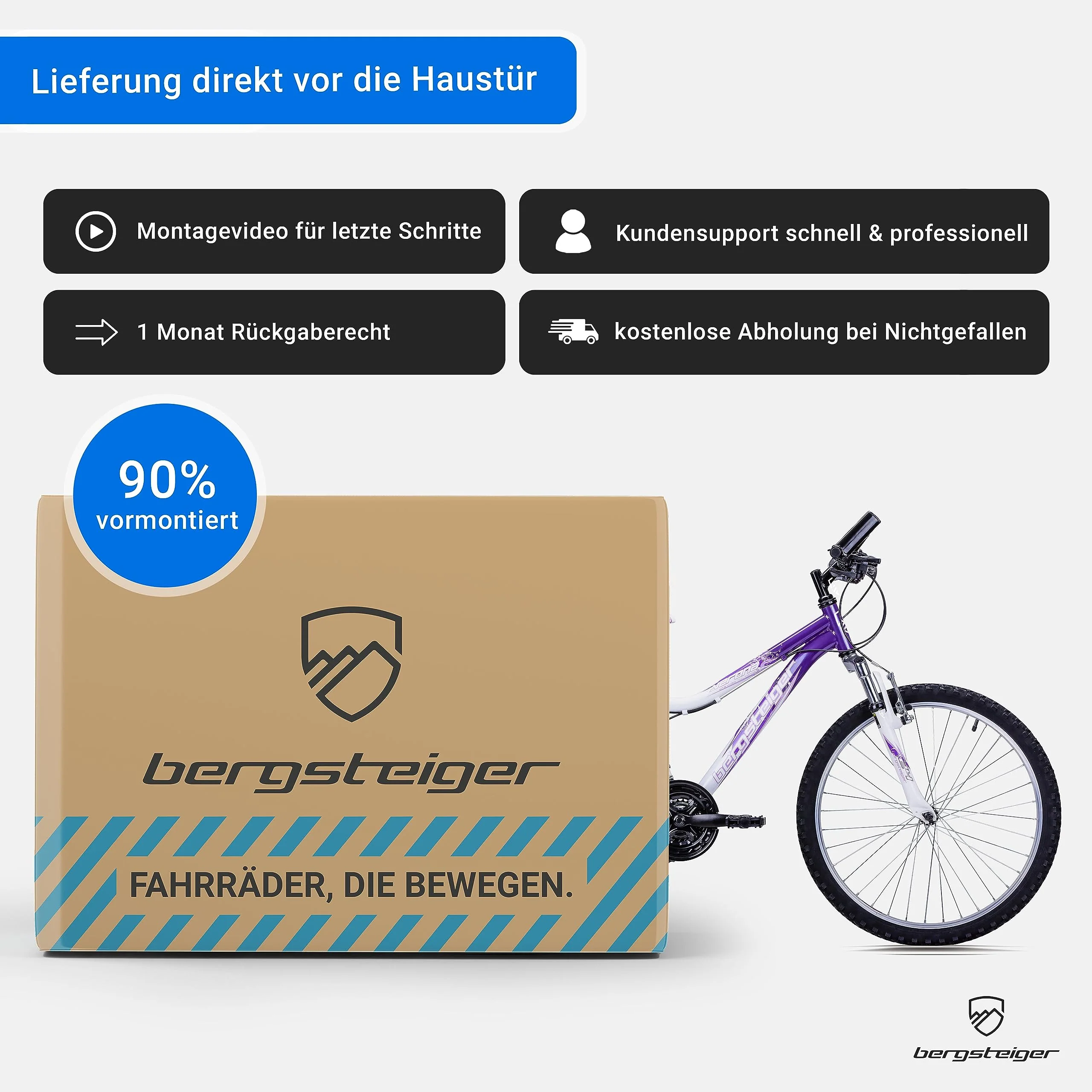 Bergsteiger Verona 24 Zoll Kinderfahrrad, geeignet für 8, 9, 10, 11 Jahre, 18 Gang-Schaltung, Mountainbike mit Gabel-Federung, Mädchen-Fahrrad - Image 2