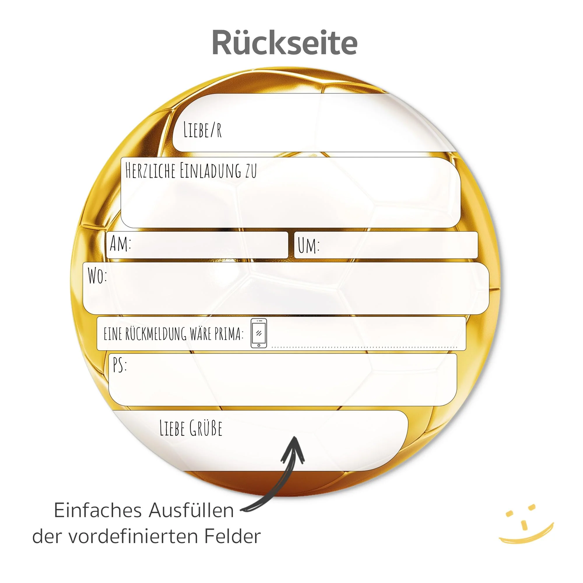 beriluDesign 12x Fußball Einladungskarten zum Kindergeburtstag | Kinder Geburtstag-Einladungen Karten Feier Party Jungen Mädchen - Image 3