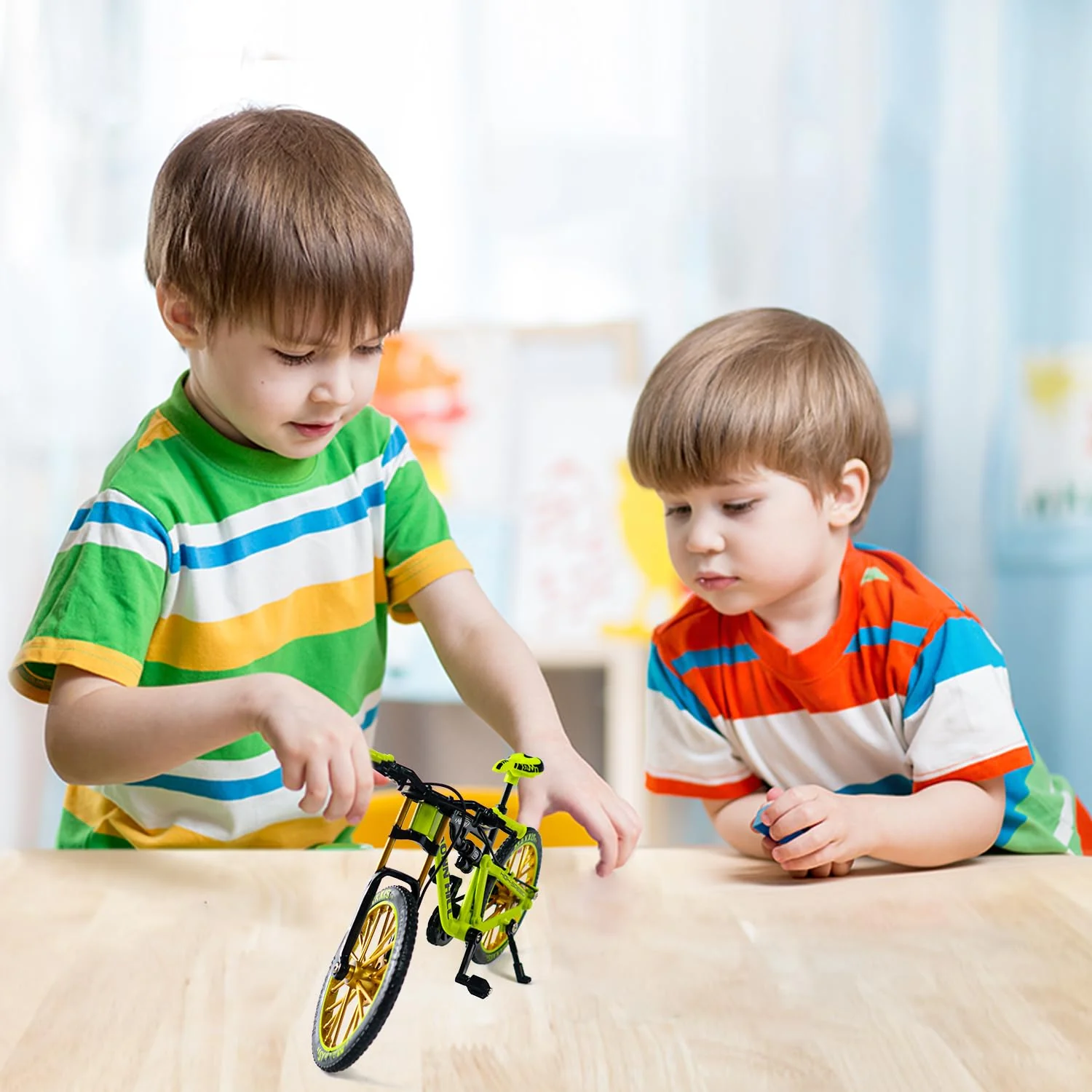 BGNXHYB Finger Fahrrad Modell, 1:8 Modell Mini Mountainbike, Miniatur Finger Bike, Mountainbike Modell Ornamente, für Jungen Mädchen,Geschenk für Kinder - Image 2