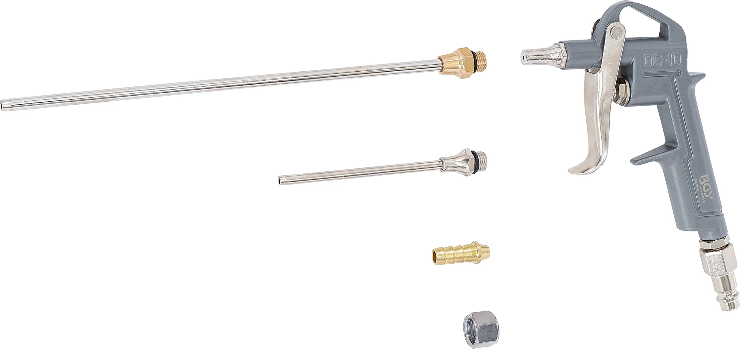 BGS 3215 | Druckluft-Ausblaspistole | Alu-Druckguss | mit 3 Düsen 25 - 100 - 200 mm | Druckluftpistole - Image 2