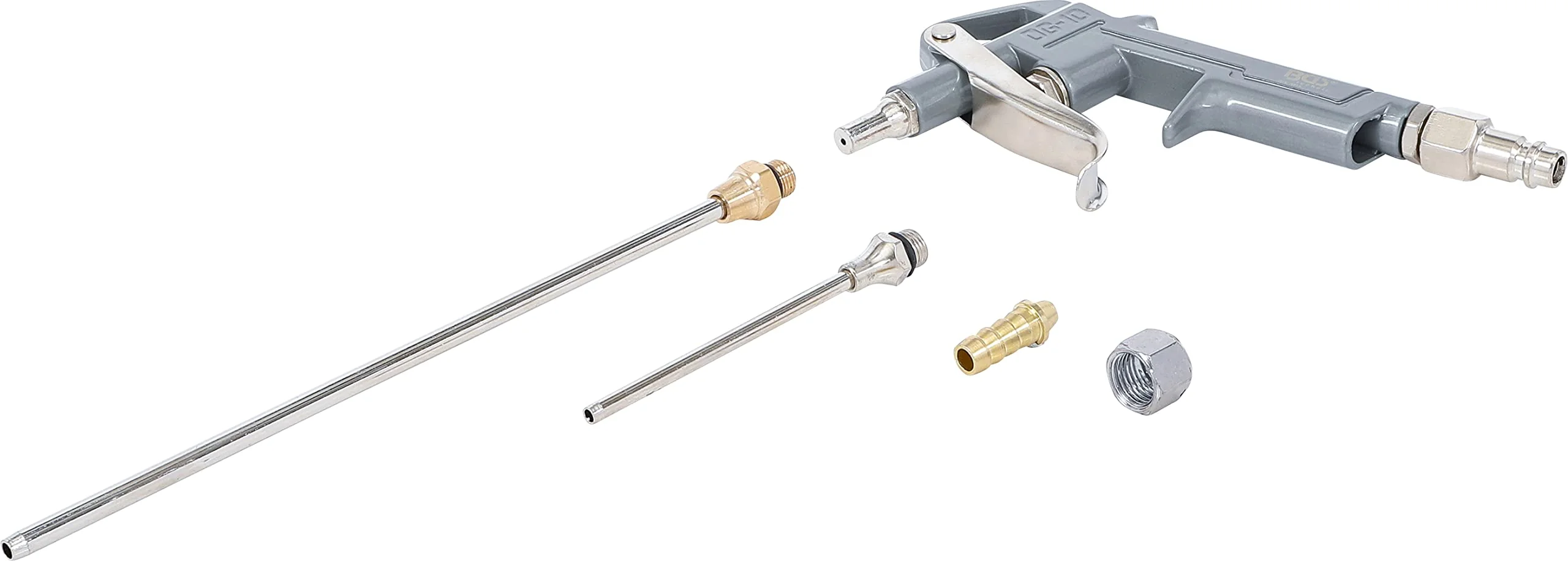 BGS 3215 | Druckluft-Ausblaspistole | Alu-Druckguss | mit 3 Düsen 25 - 100 - 200 mm | Druckluftpistole - Image 4