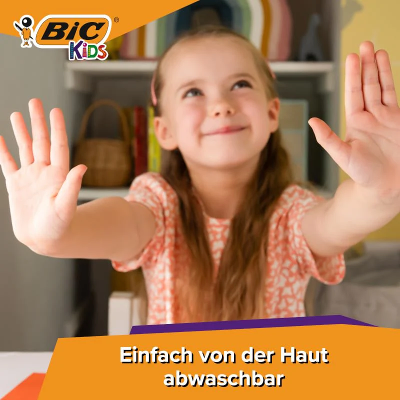 BIC Kids Filzstifte Kid Couleur, Fasermaler zum Malen in 24 auswaschbaren Farben, mit stabiler Spitze, im Karton Etui, ab 5 Jahre - Image 5