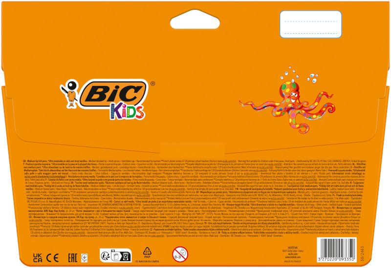 BIC Kids Filzstifte Kid Couleur, Fasermaler zum Malen in 24 auswaschbaren Farben, mit stabiler Spitze, im Karton Etui, ab 5 Jahre - Image 8