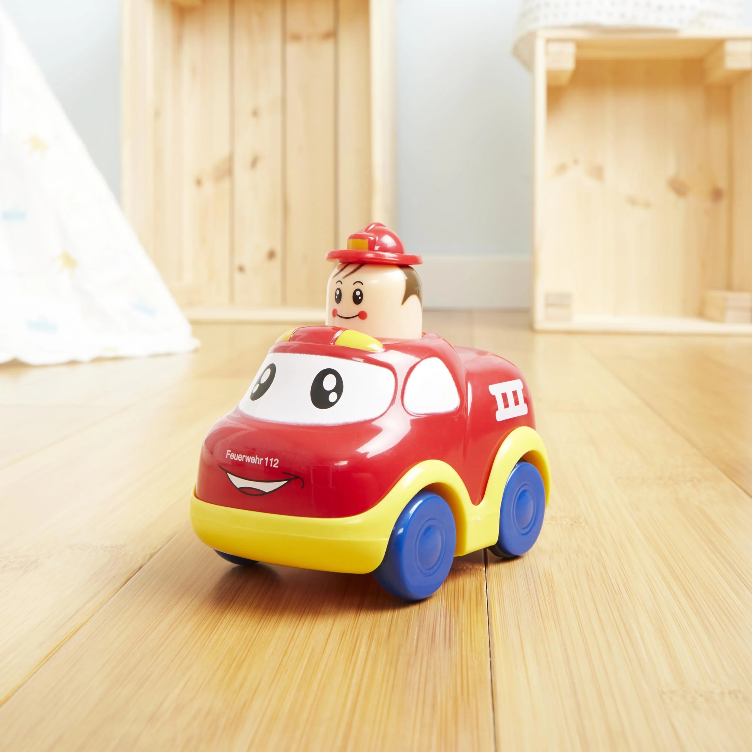 Bieco Drück & Los Flitzer Feuerwehr, Rückzug Spielzeugautos ab 12 Monaten - Image 5