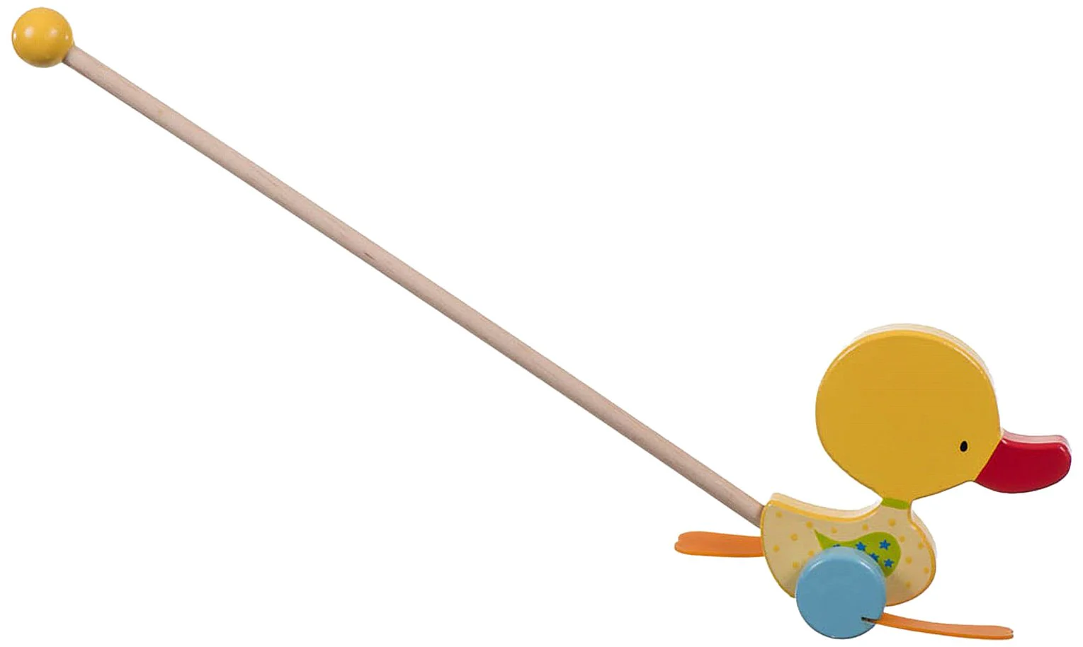 Bieco Schiebespielzeug Holz Ente | Schiebetiere ab 1 Jahr | Enten Lauftier Holz | Schiebetier für Jungen & Mädchen | Süßes Nachziehtier Schieber - Image 6