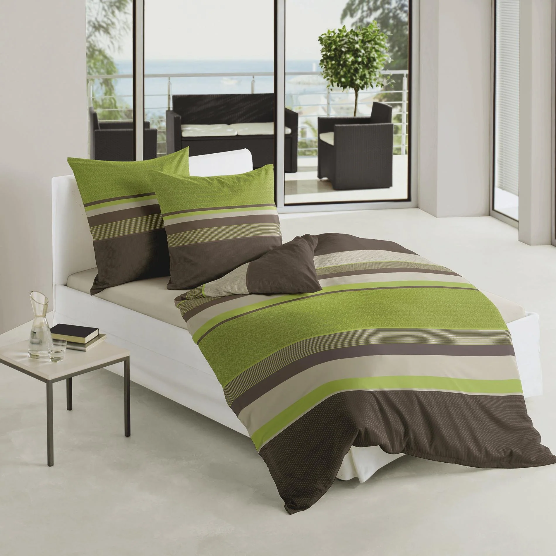 Bierbaum Bettwäsche 4630, Fein-Biber, Designed in Germany, apfel 13, 135 cm x 200 cm + 80x80 cm - Image 5