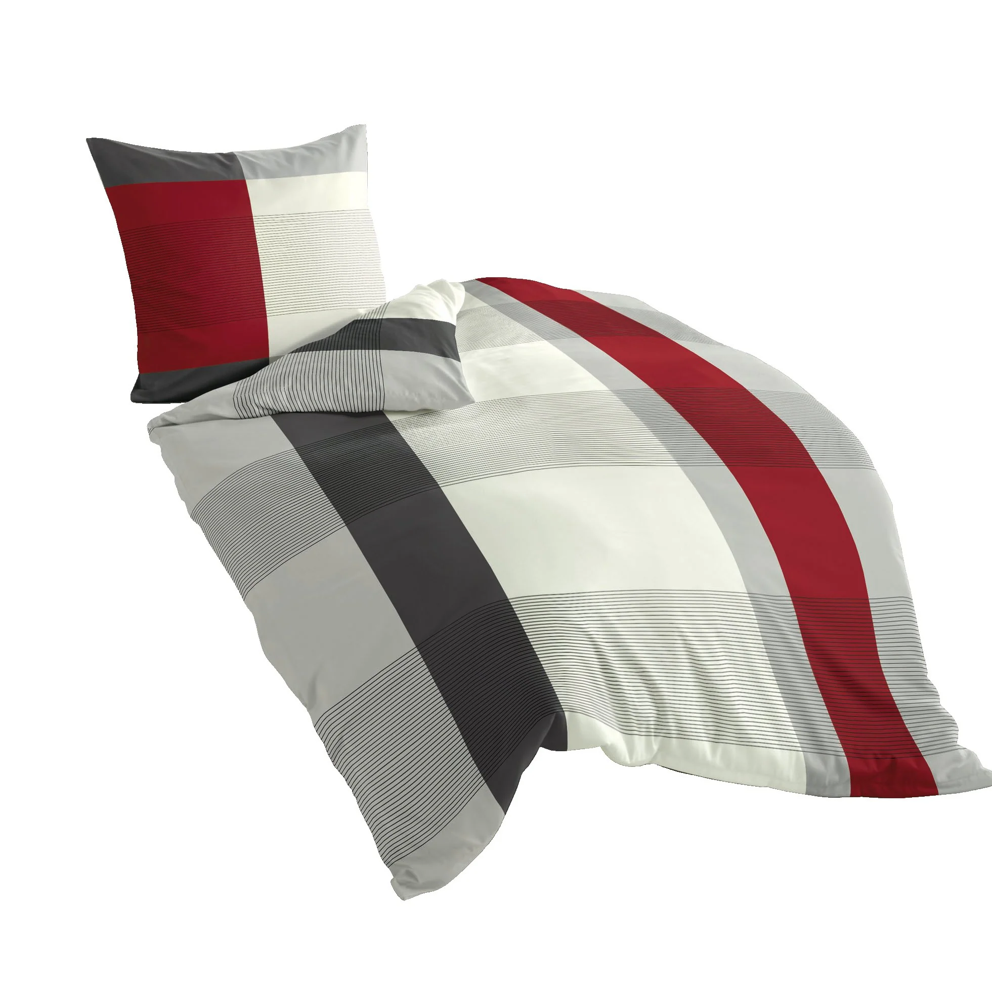 Bierbaum Bettwäsche 4643, Satin Basic, Designed in Germany, grau 14, 135x200 + 80x80 cm - Image 4