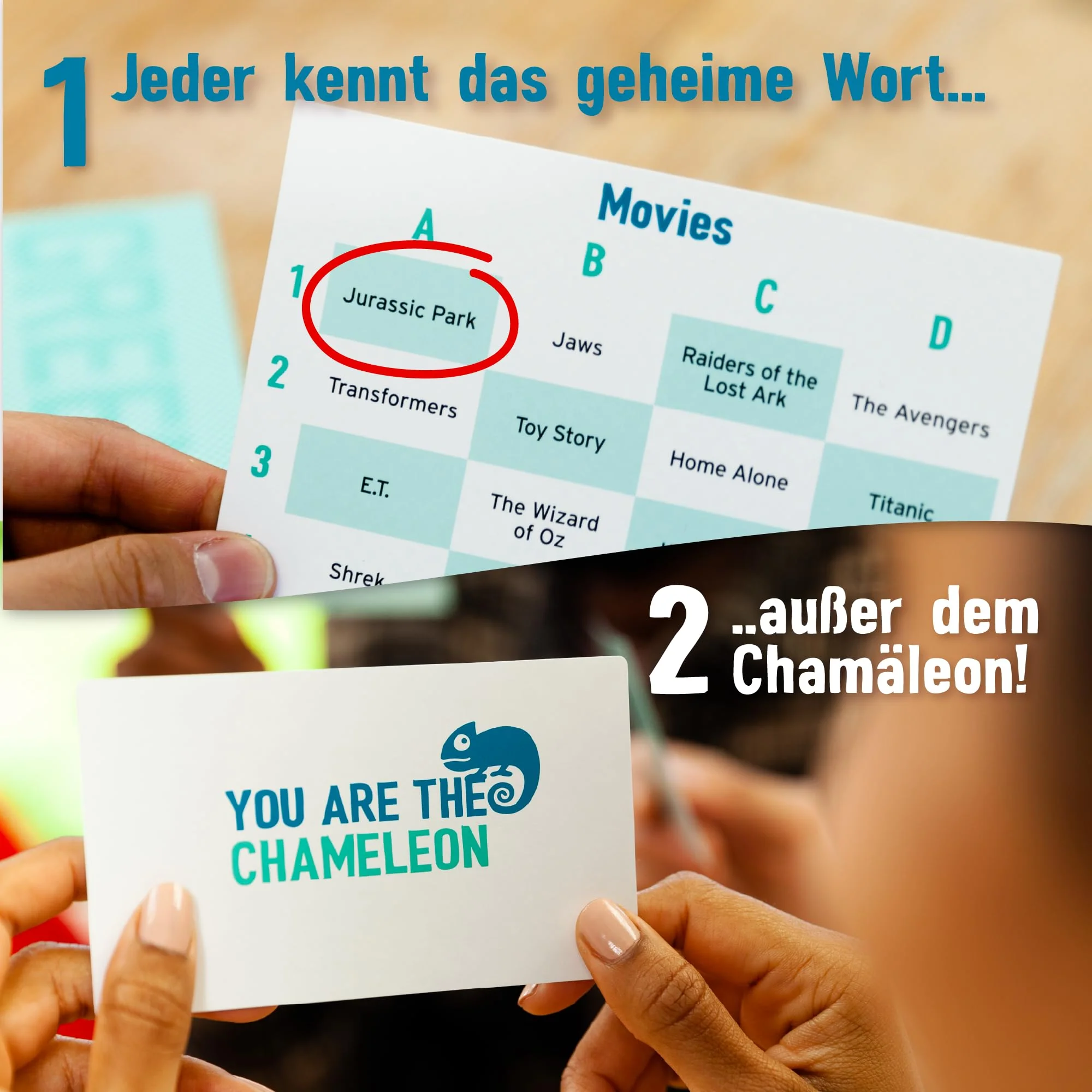 Big Potato The Chameleon – Das Bluff-Brettspiel für Familien & Partys – Enthüllt den Verräter! | Für 3–8 Spieler ab 14 Jahren | 15-Minuten Spielspaß - Image 4