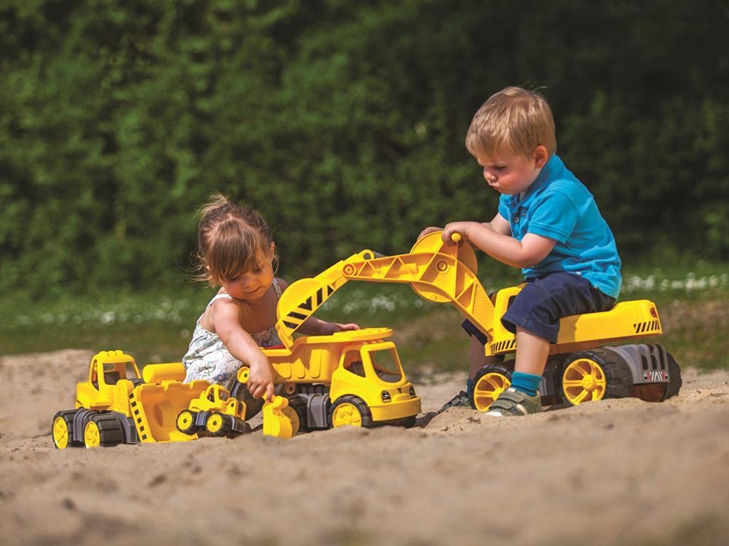BIG - Power-Worker Mini Bagger - Baggerfahrzeug geeignet als Sandspielzeug und für das Kinderzimmer, Reifen aus Softmaterial, perfekt für unterwegs, für Kinder ab 2 Jahren - Image 5