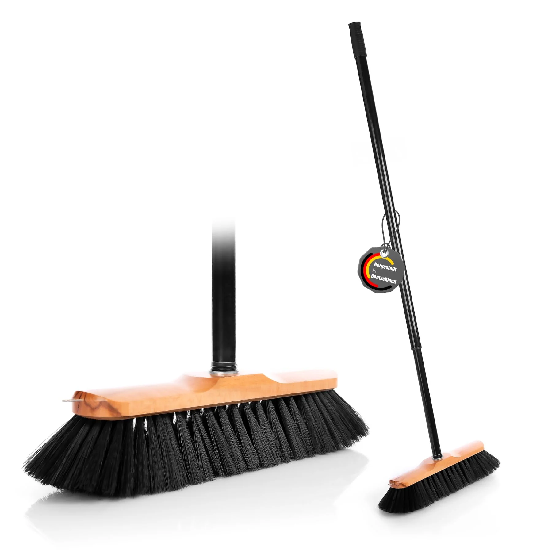 BigDean Zimmerbesen mit Stiel 150 cm ausziehbar – Besen mit feinen Rosshaar Borsten & Made in Germany - Image 5