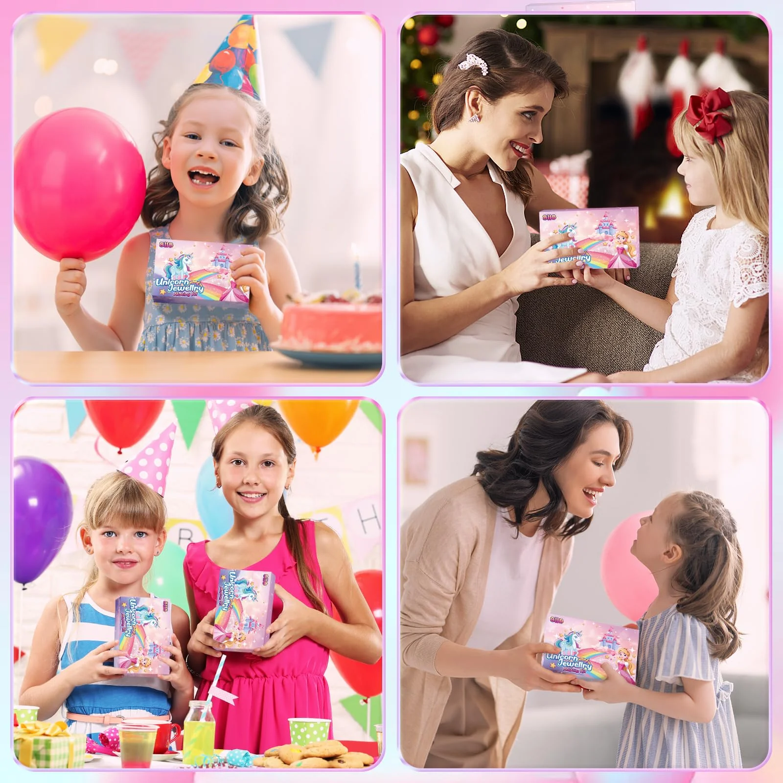 BIIB Einhorn Geschenke für Mädchen, Adventskalender Mädchen, Bastelset Kinder ab 6 Jahre, Armbänder Selber Machen 6-12 Jahre, Weihnachtsgeschenke für Kinder 6 7 8 9 10 11 12 Jahre Kinder Spielzeug - Image 3