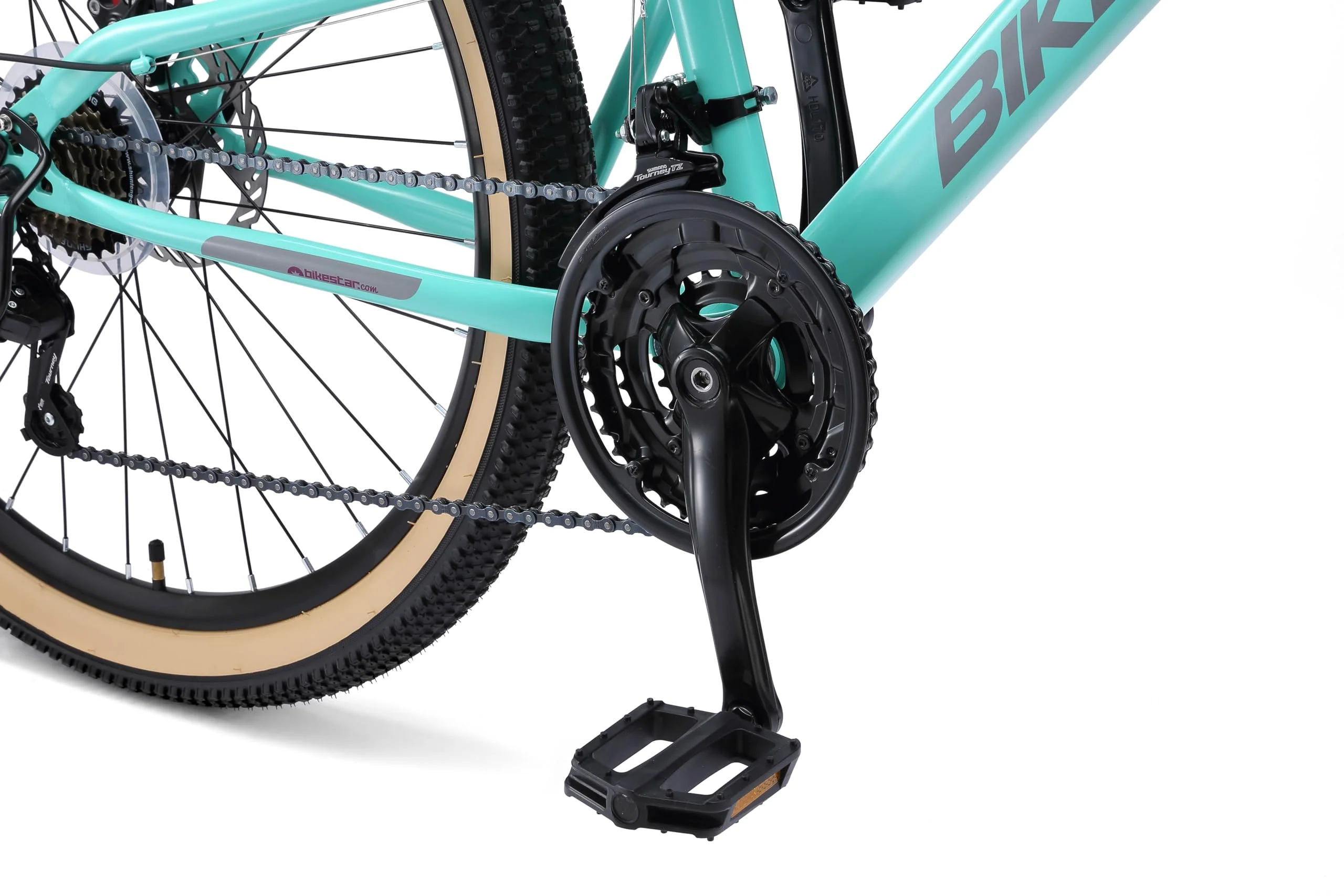 BIKESTAR Fully Mountainbike Shimano 21 Gang Schaltung, Scheibenbremse 27.5 Zoll Reifen | 17 Zoll Rahmen MTB Vollgefedert | Mint - Image 6
