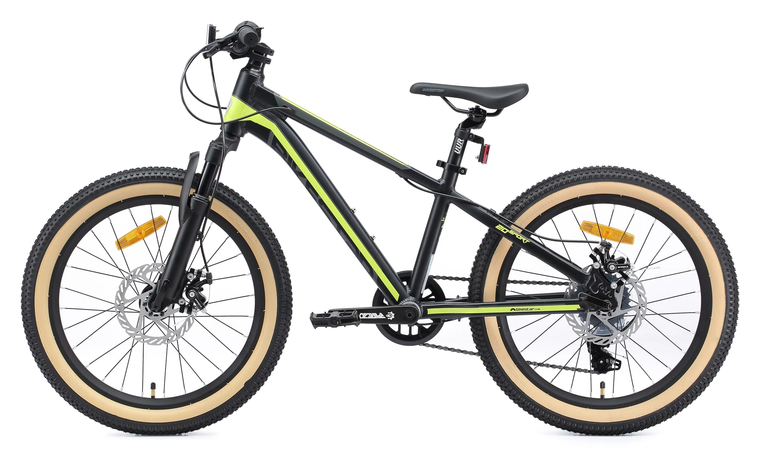 BIKESTAR Kinder Fahrrad Aluminium Mountainbike 7 Gang Shimano, Scheibenbremse ab 6 Jahre | 20 Zoll Kinderrad MTB | Schwarz Grün - Image 8