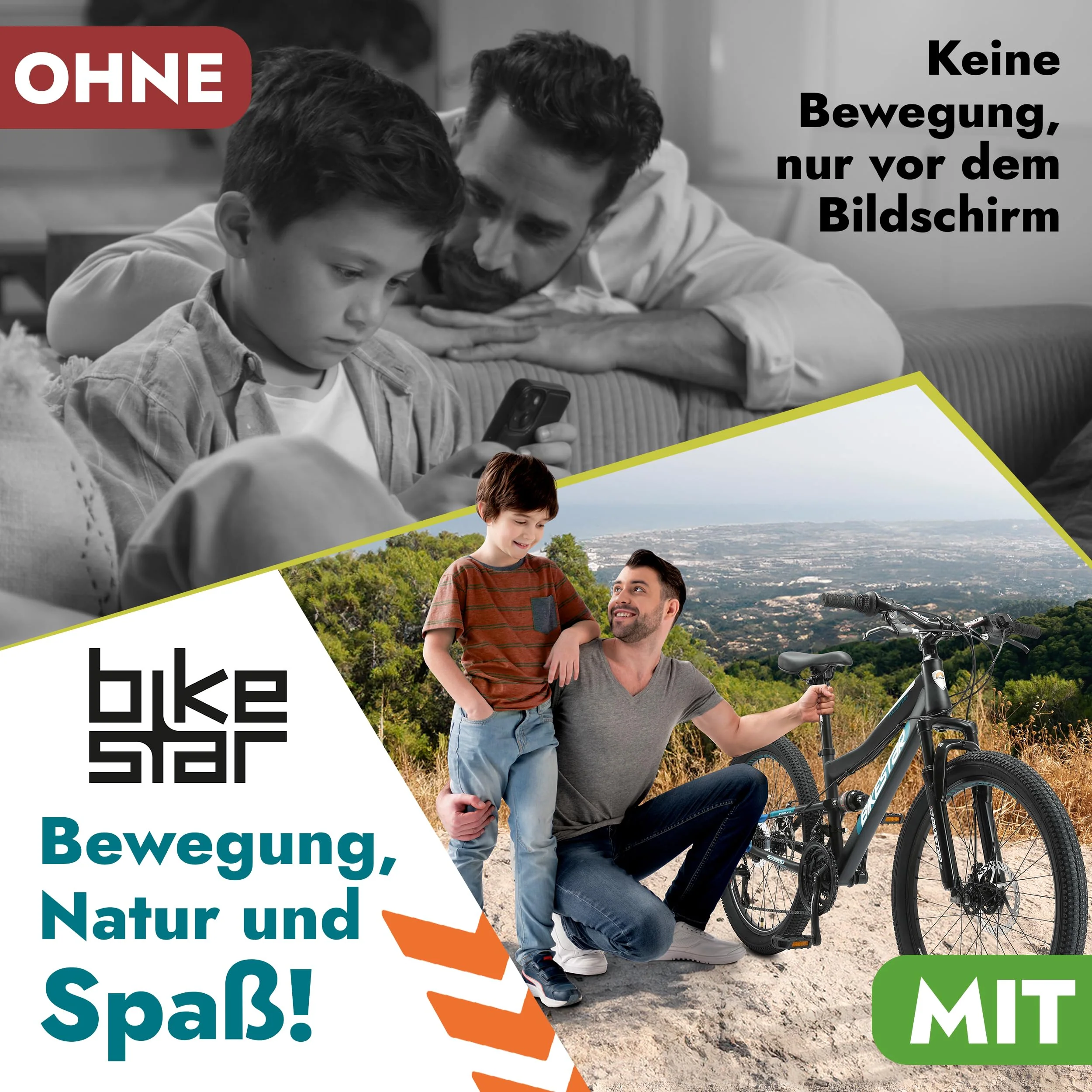 BIKESTAR Kinder Fahrrad Fully Mountainbike 21 Gang Shimano, Scheibenbremse ab 8 Jahre | 24 Zoll Kinderrad MTB | Schwarz - Image 9