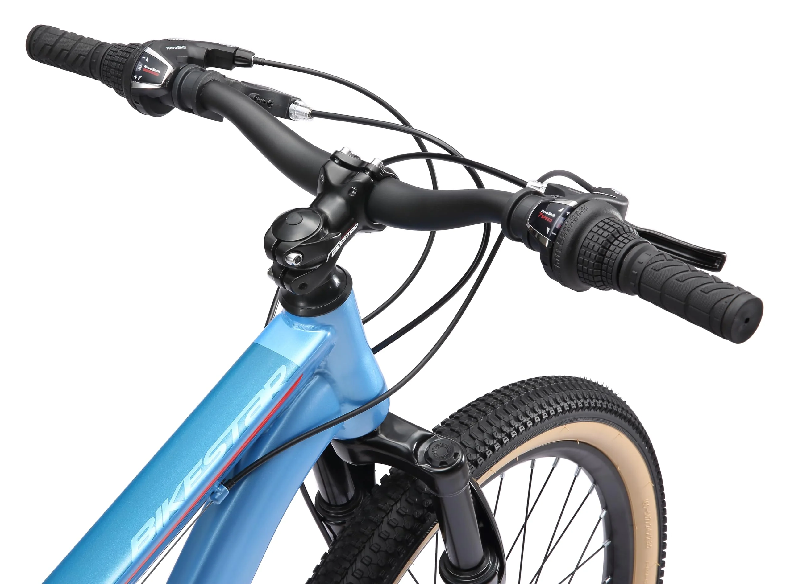 BIKESTAR Kinder Fahrrad Mountainbike 21 Gang Shimano, Scheibenbremse ab 8 Jahre | 24 Zoll Kinderrad MTB | Blau - Image 3