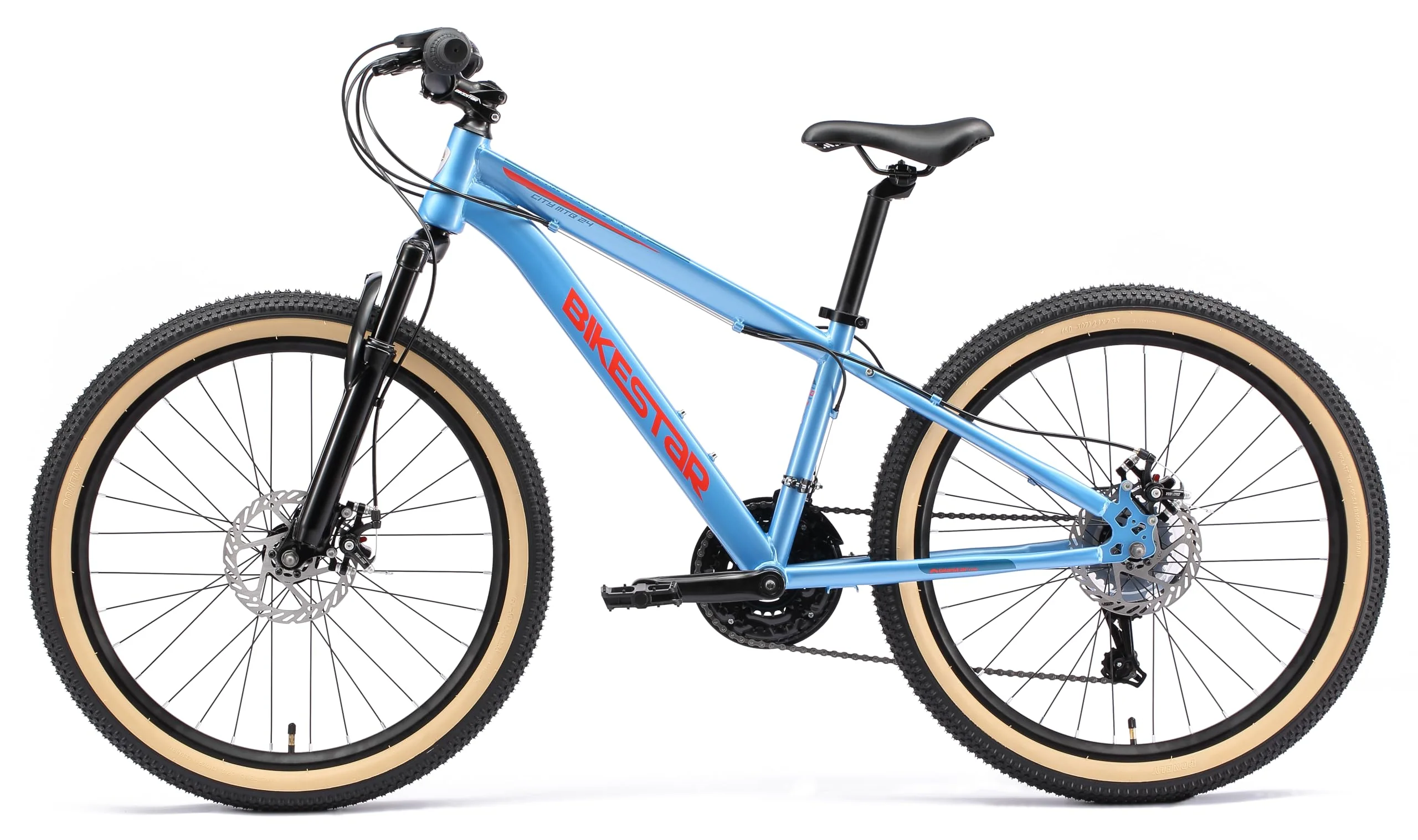 BIKESTAR Kinder Fahrrad Mountainbike 21 Gang Shimano, Scheibenbremse ab 8 Jahre | 24 Zoll Kinderrad MTB | Blau - Image 8