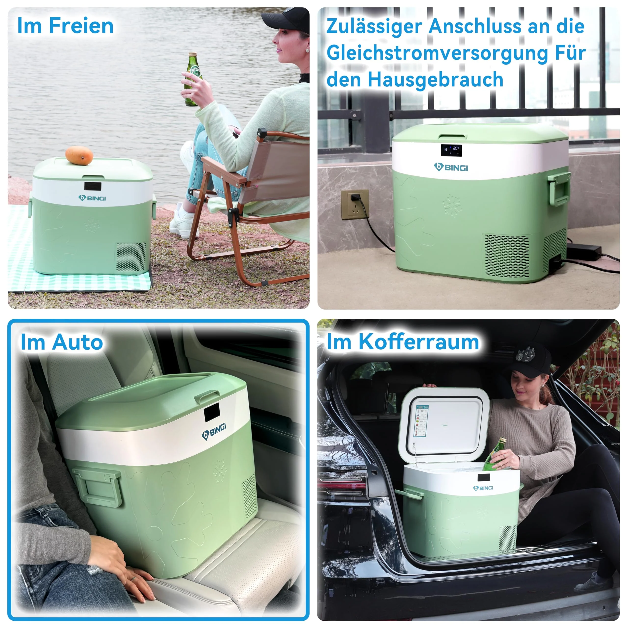 BINGI Kompressor Kühlbox 22L Tragbarer Elektrischer Kühlschrank 12/24V DC Elektrischer Gefrierschrank Tragbarer Gefrierschrank für Auto LKW Picknick Camping und Heimgebrauch - Image 2