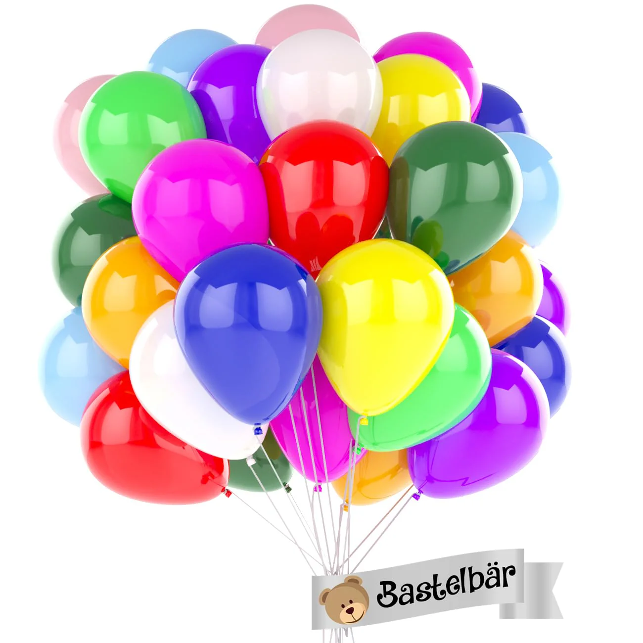 BIO Luftballons Geburtstag • ÖKO-TEST "SEHR GUT" • 100 Stück • MADE IN EU ✓ Premium Ballons 100% Naturlatex • 11 Farben • plastikfrei & nachhaltig • Helium Luftballons Bunt aus natürlichen Rohstoffen