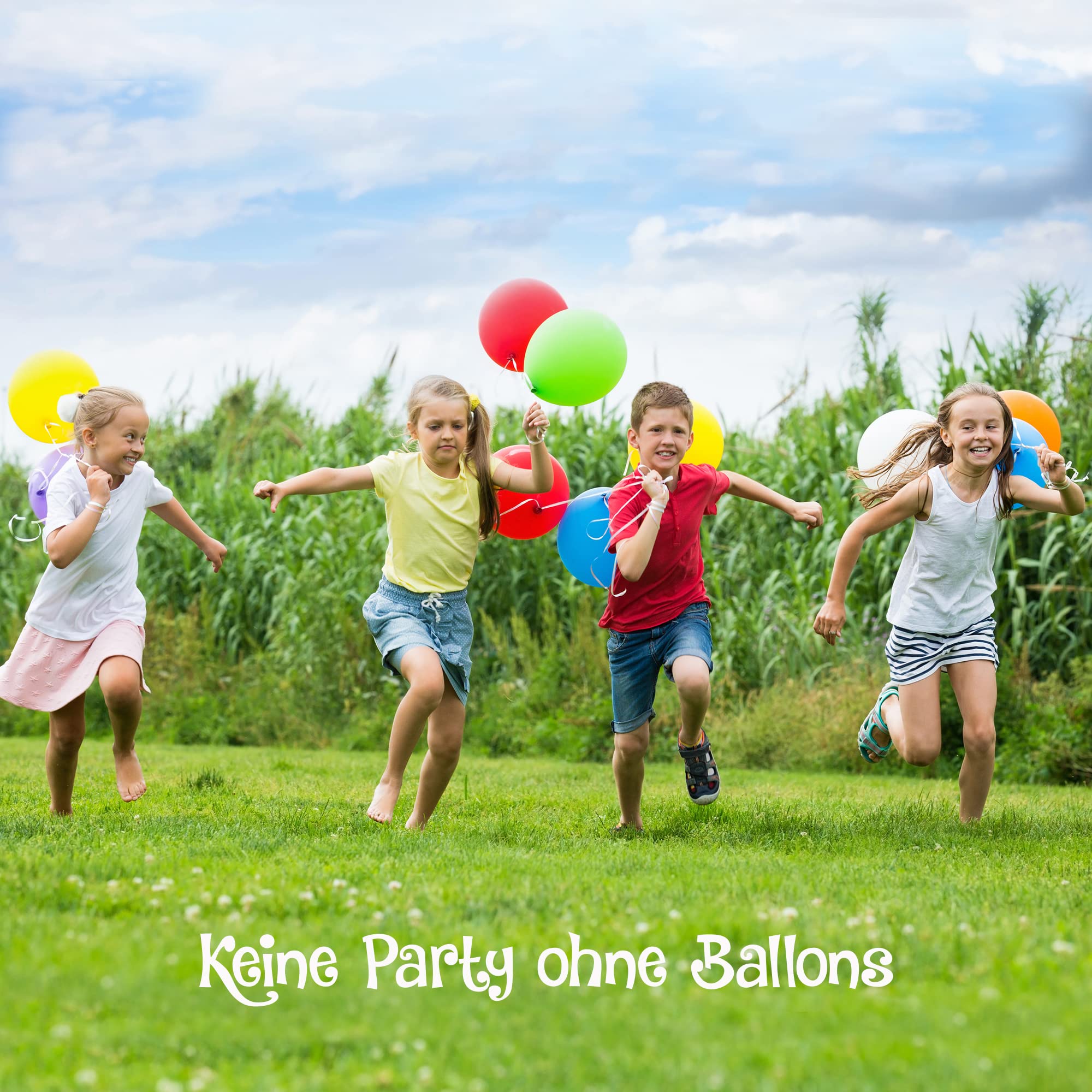BIO Luftballons Geburtstag • ÖKO-TEST "SEHR GUT" • 100 Stück • MADE IN EU ✓ Premium Ballons 100% Naturlatex • 11 Farben • plastikfrei & nachhaltig • Helium Luftballons Bunt aus natürlichen Rohstoffen - Image 3