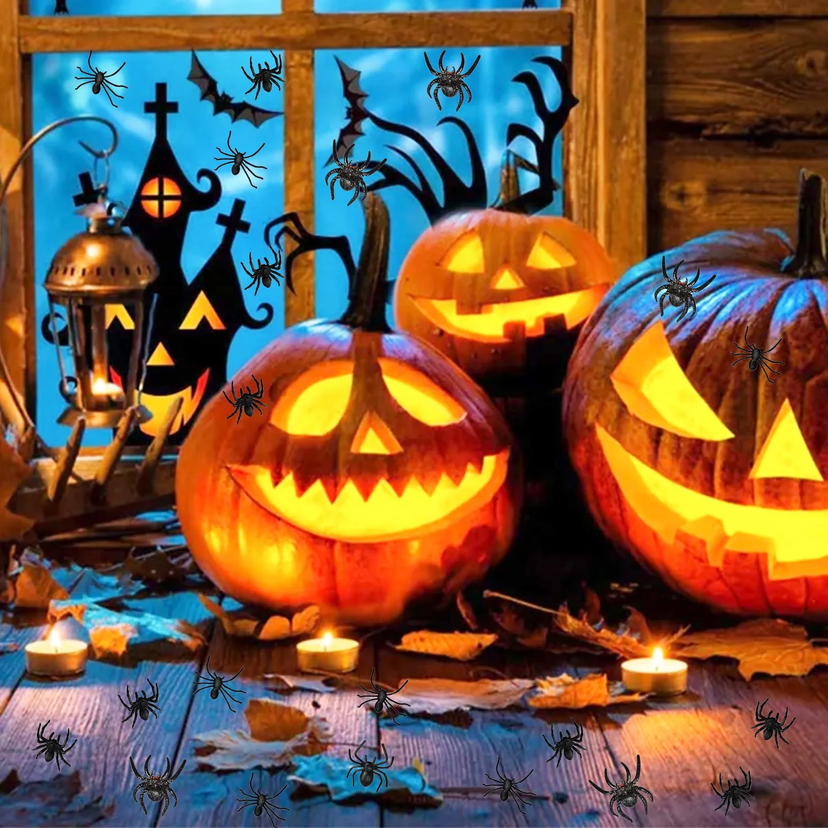 Bipl 50 Stück Halloween Deko Spider, Kunststoff Wildspinne Modell, Klein Schwarze Spinnen, Realistische Gruselige Spinne, Gruselig Streich Spinnen, für Halloween Party Narrentag Innen Gruselig Deko - Image 6