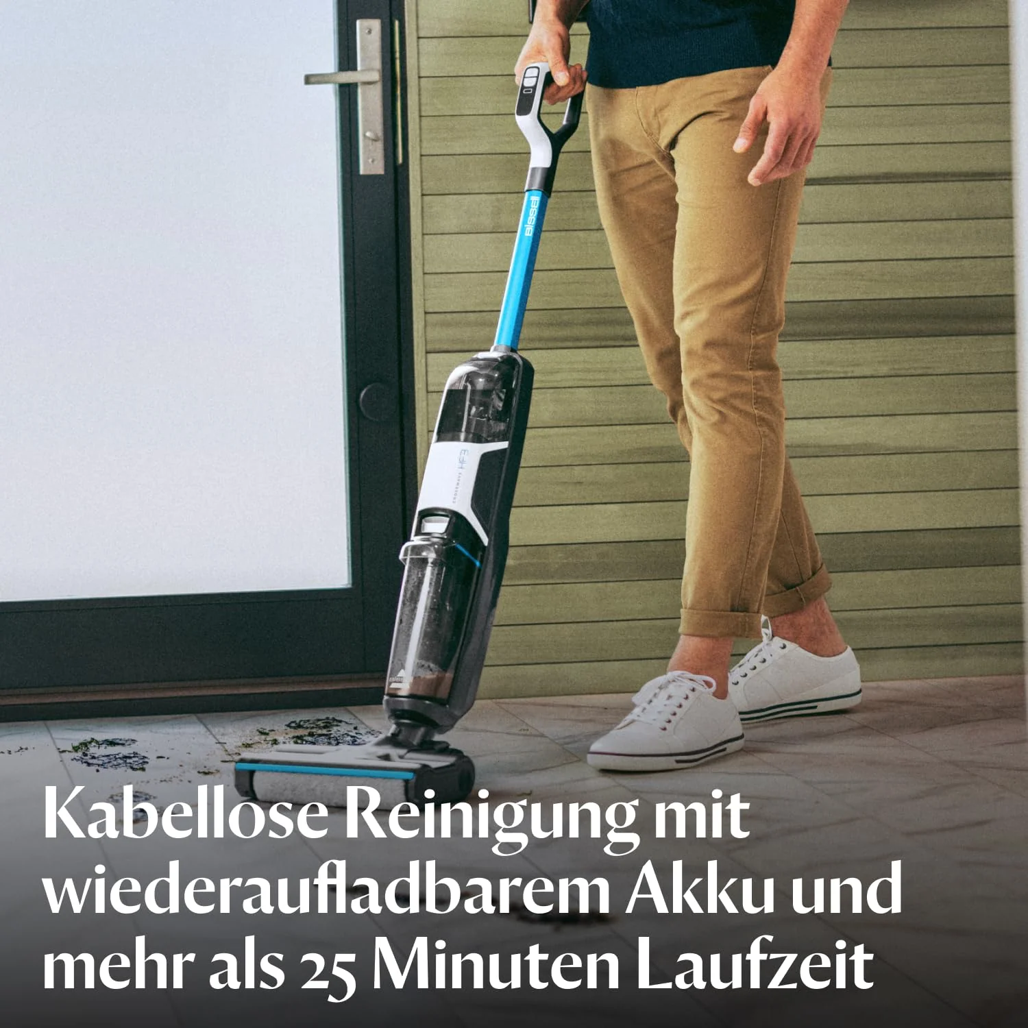 BISSELL CrossWave HF3, Kabelloser Nass Trockensauger, Saugen & Wischen in Einem, Leichtgewichtiger Nasssauger, Saugwisher mit 25 Minuten Laufzeit, Waschsauger, Wischsauger, Nur für Harte Böden, 3598N - Image 6